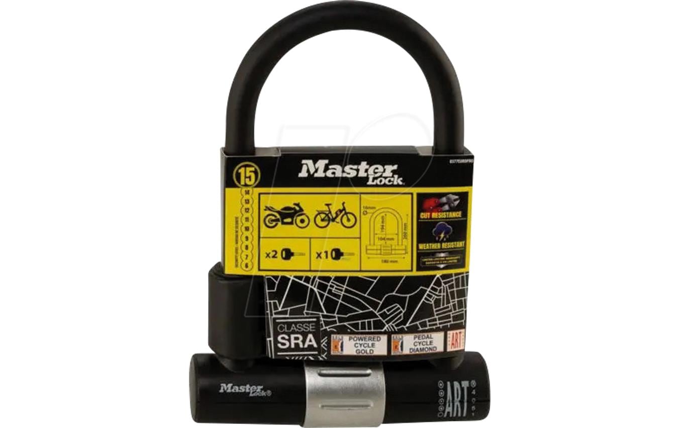Masterlock Master Lock Mechanisches Vorhängeschloss – Bügel 200×100 mm, Stahl, Aussen