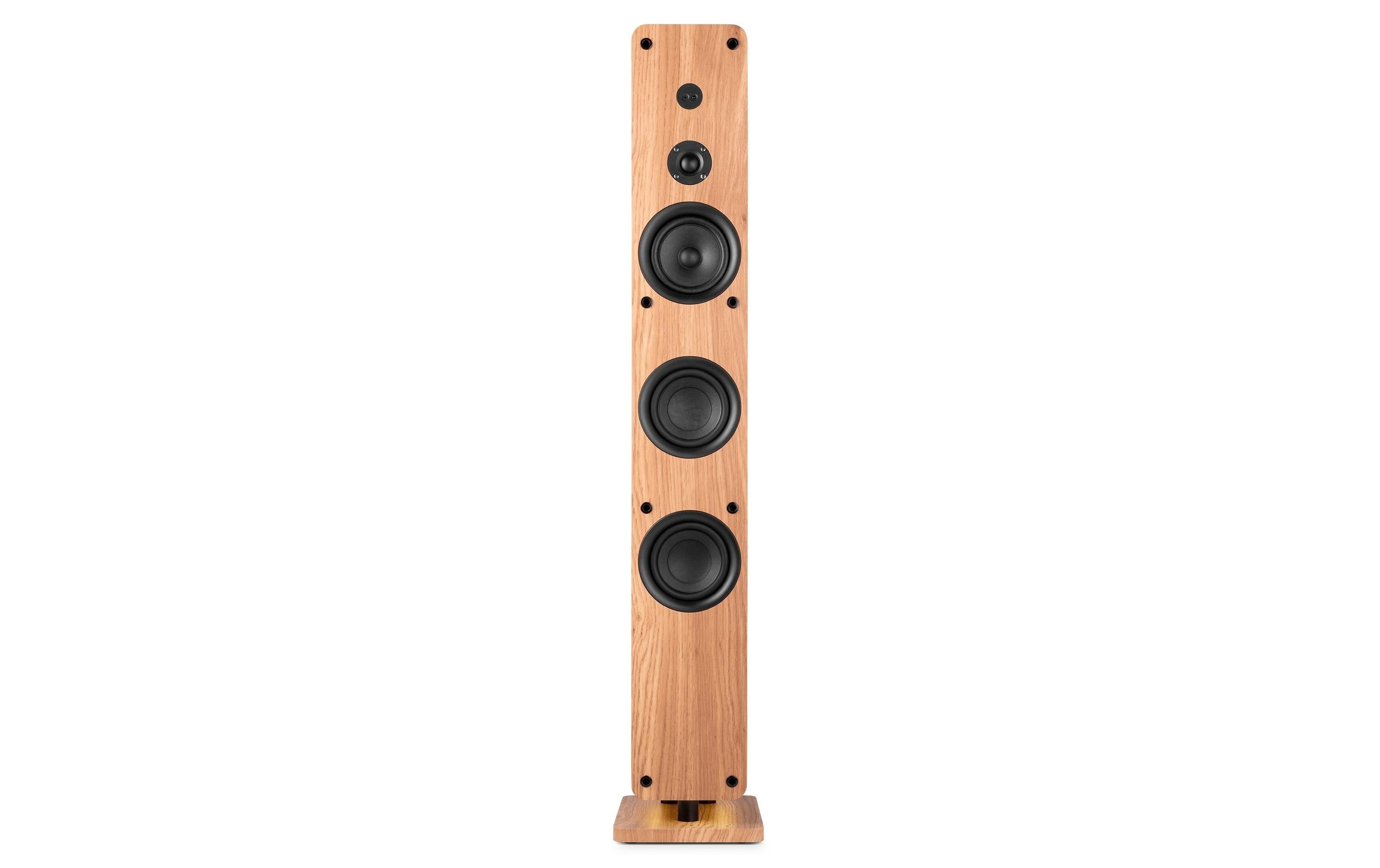 Audizio ARCO-A-D-LWD – Aktiv-Standlautsprecher – 4" Tieftöner, 160 W, Eiche