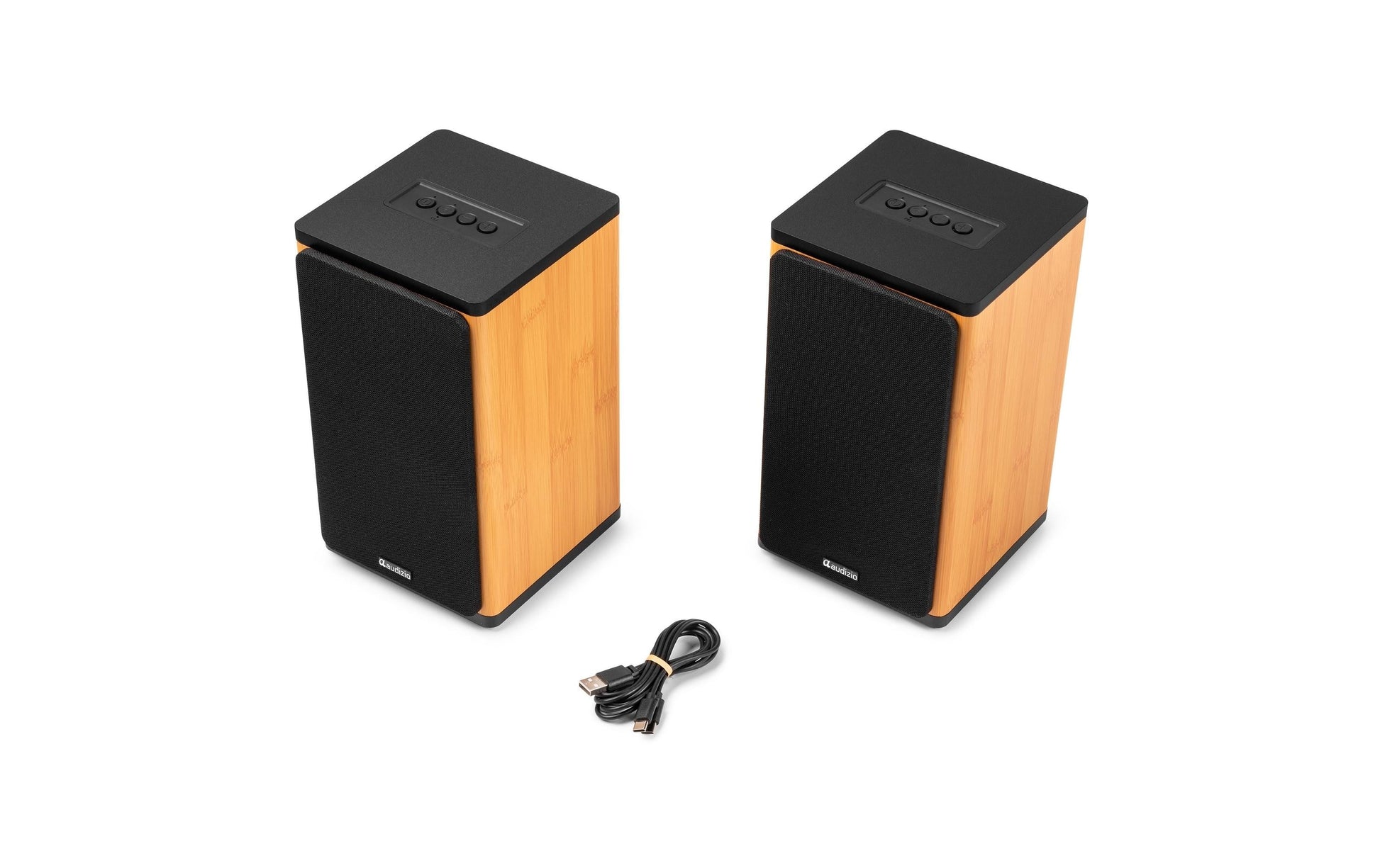 Audizio BS20-BM – Aktivlautsprecher – 50 W – Bambus