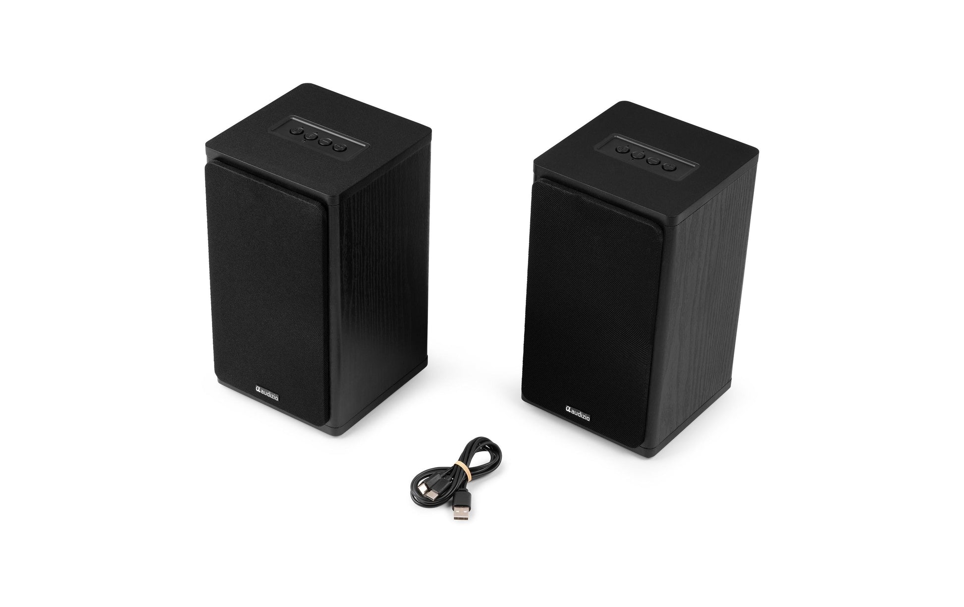 Audizio BS20-AN – Aktivlautsprecher (Paar) – 2-Wege, 50 W, 4" Tieftöner, 0,5" Kalotte, Anthrazit