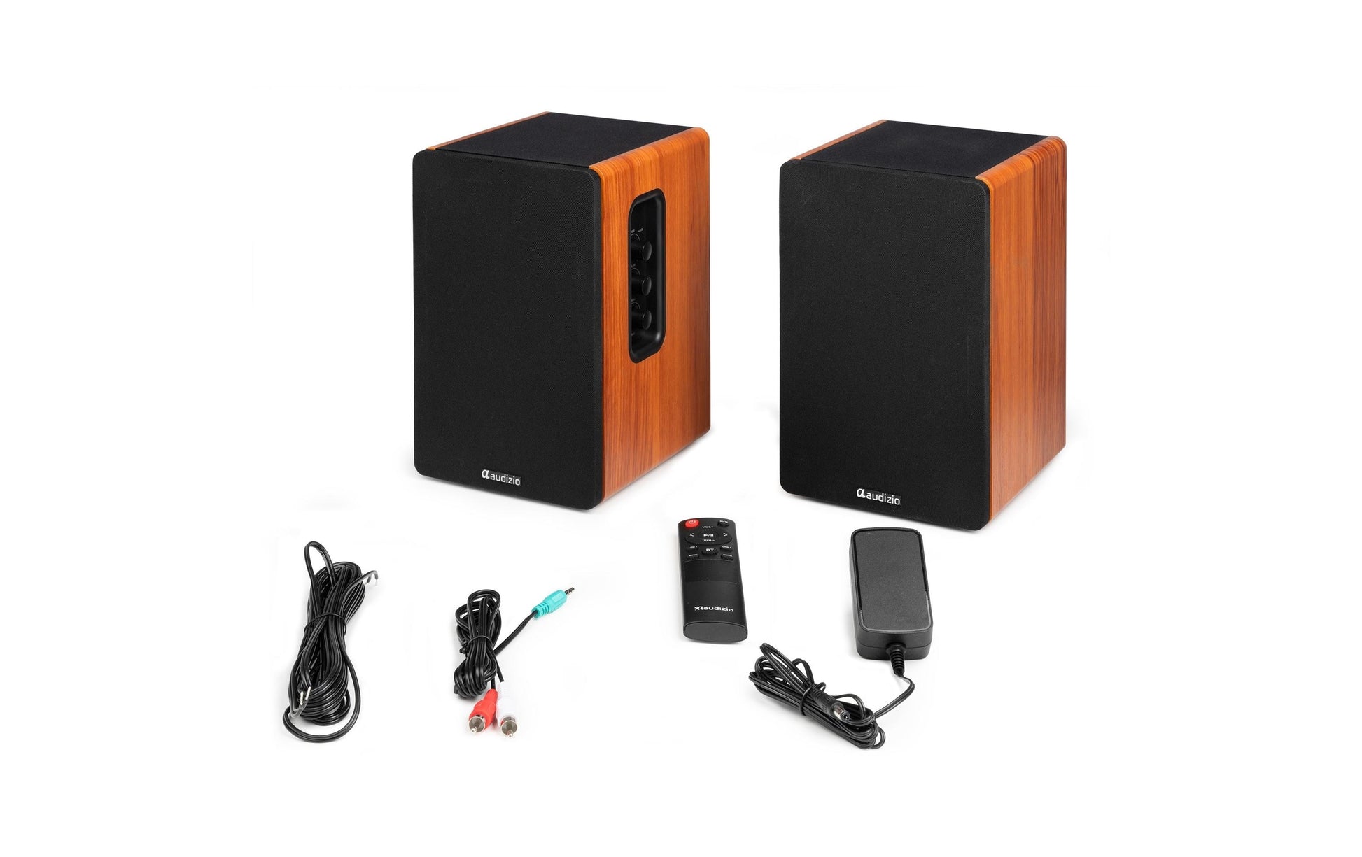 Audizio KS01-WD – Aktivlautsprecher (Regal) – 80 W, Braun