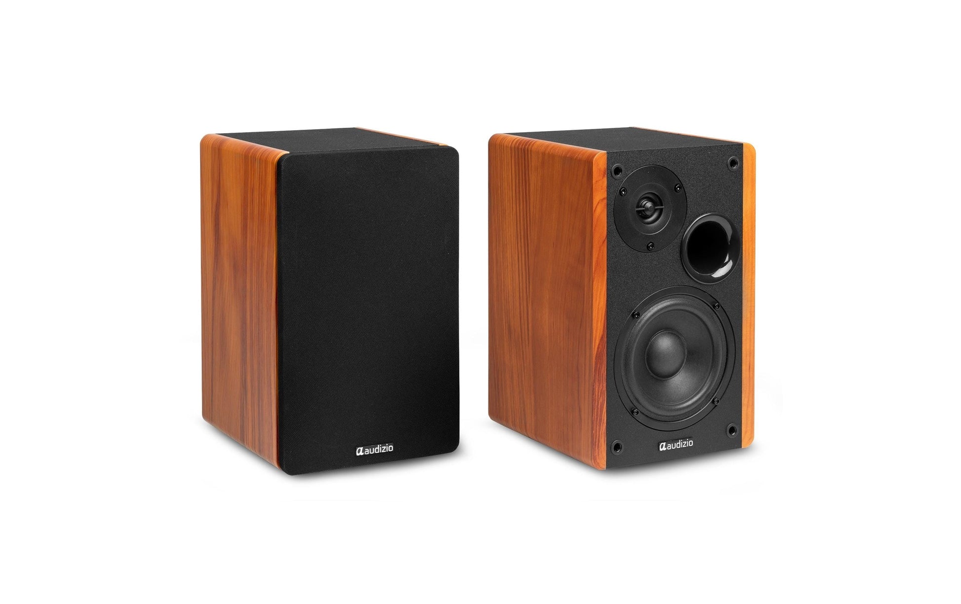 Audizio KS01-WD – Aktivlautsprecher (Regal) – 80 W, Braun
