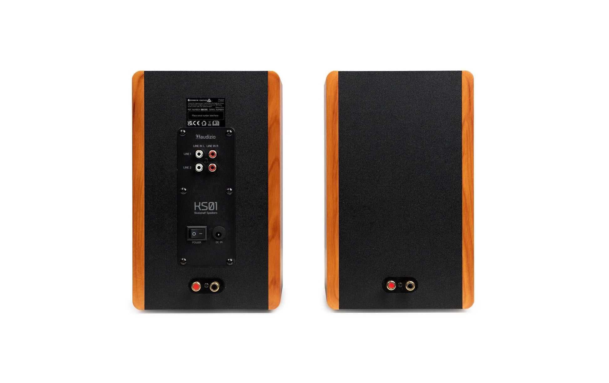 Audizio KS01-WD – Aktivlautsprecher (Regal) – 80 W, Braun