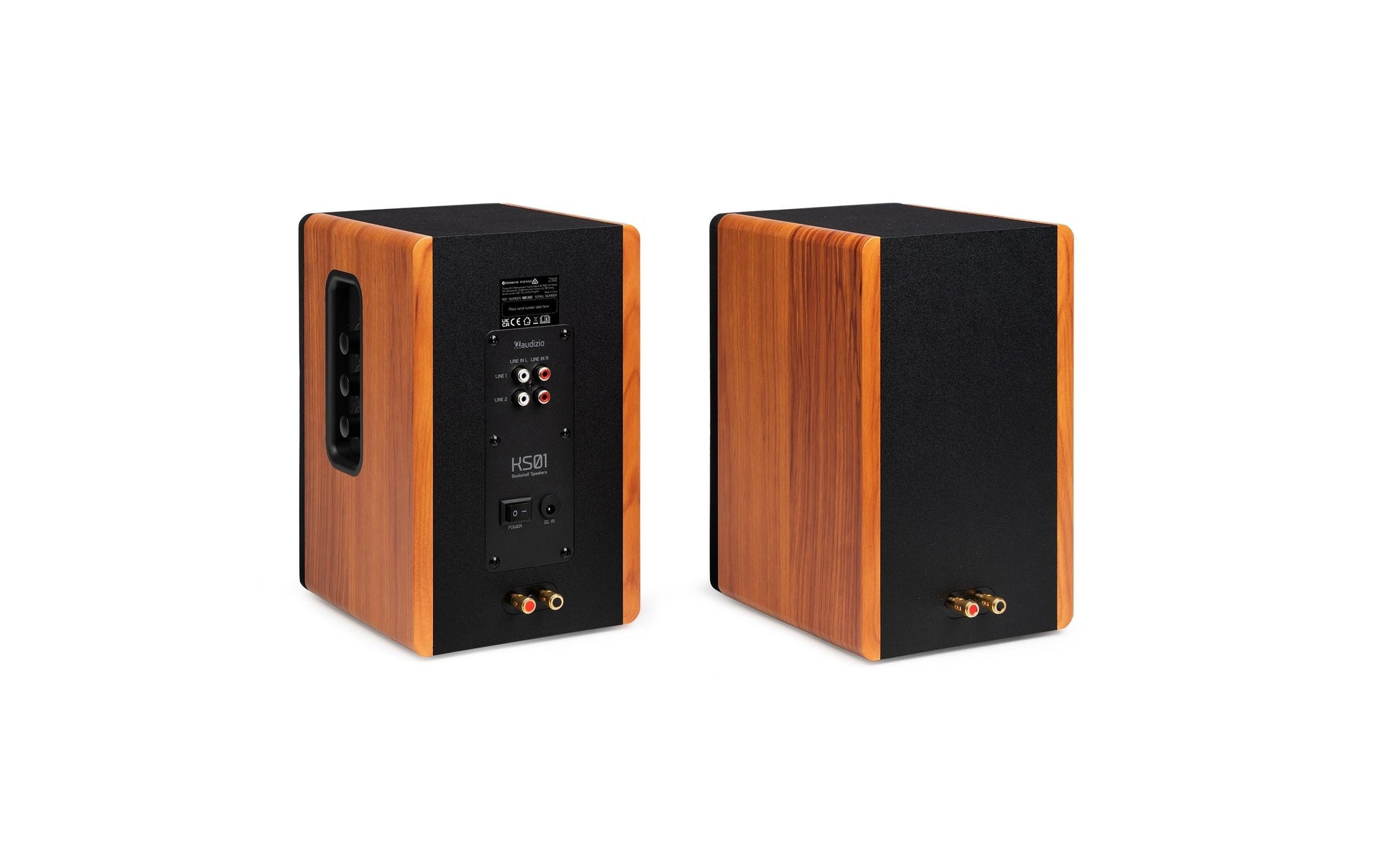 Audizio KS01-WD – Aktivlautsprecher (Regal) – 80 W, Braun