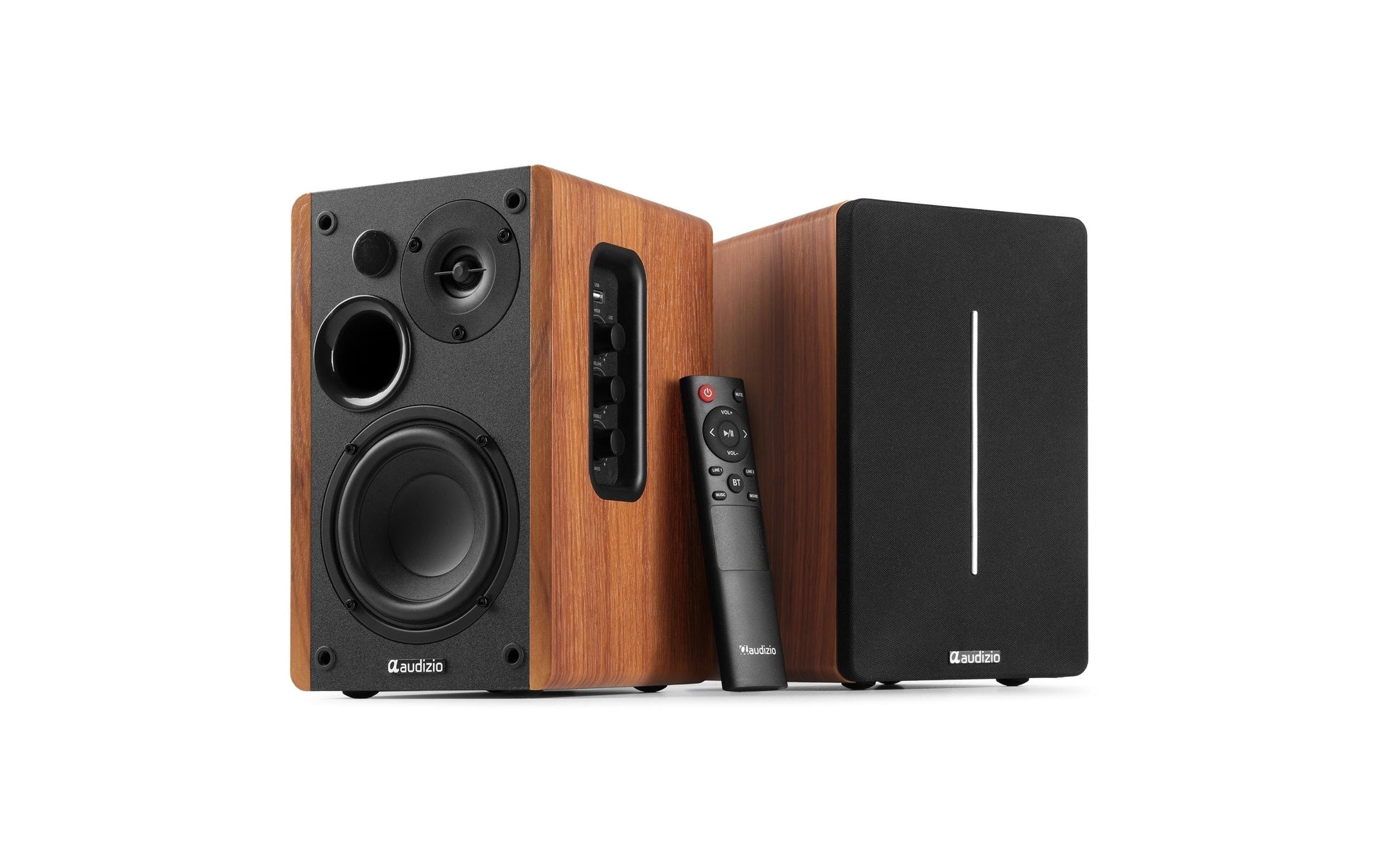 Audizio KS01B – Aktivlautsprecher (Regal) – 120 W, Braun