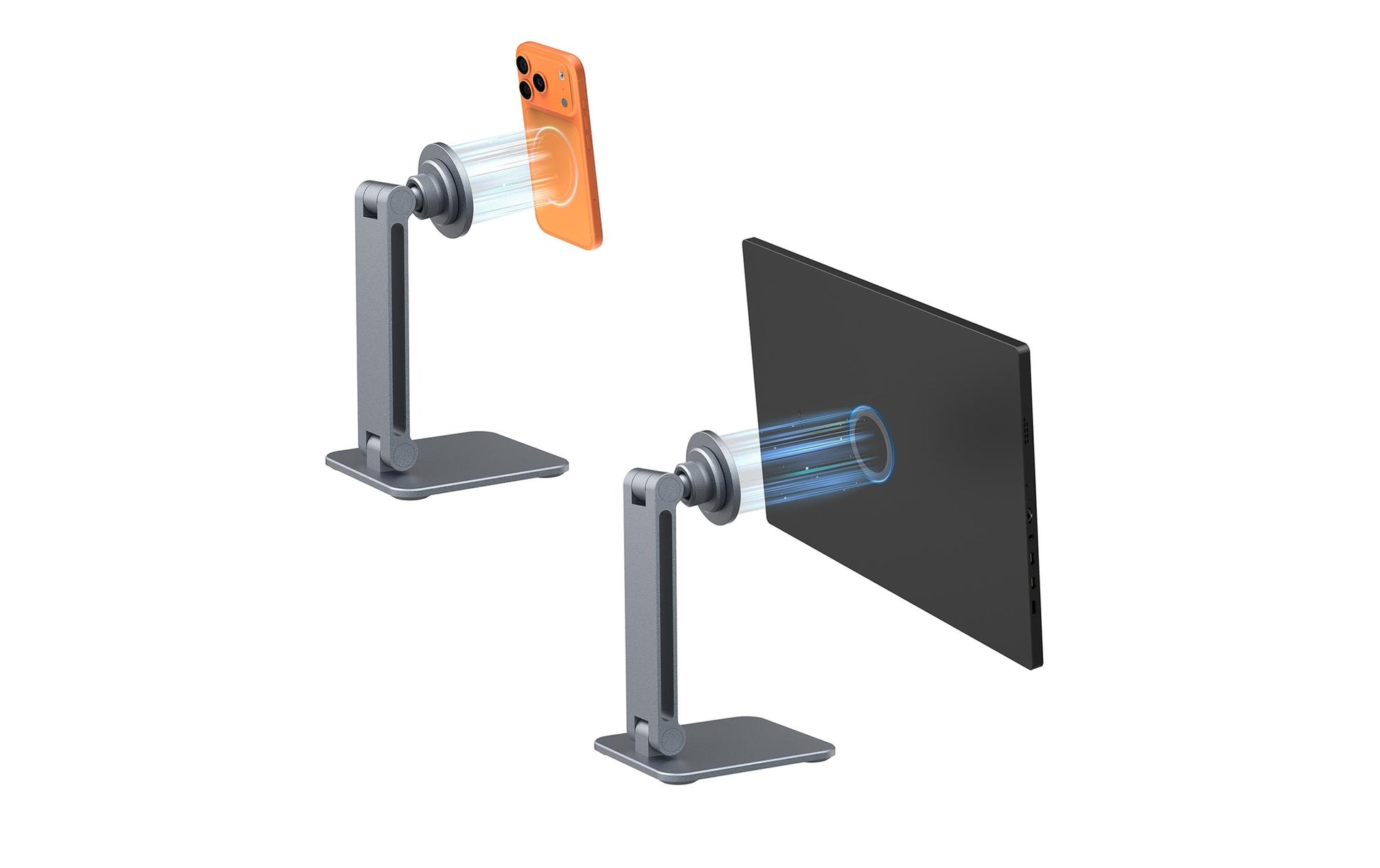4smarts ErgoPro Desk Stand – Tisch-Ständer – magnetisch, zusammenklappbar – für MagSafe-Geräte, Smartphones, Tablets