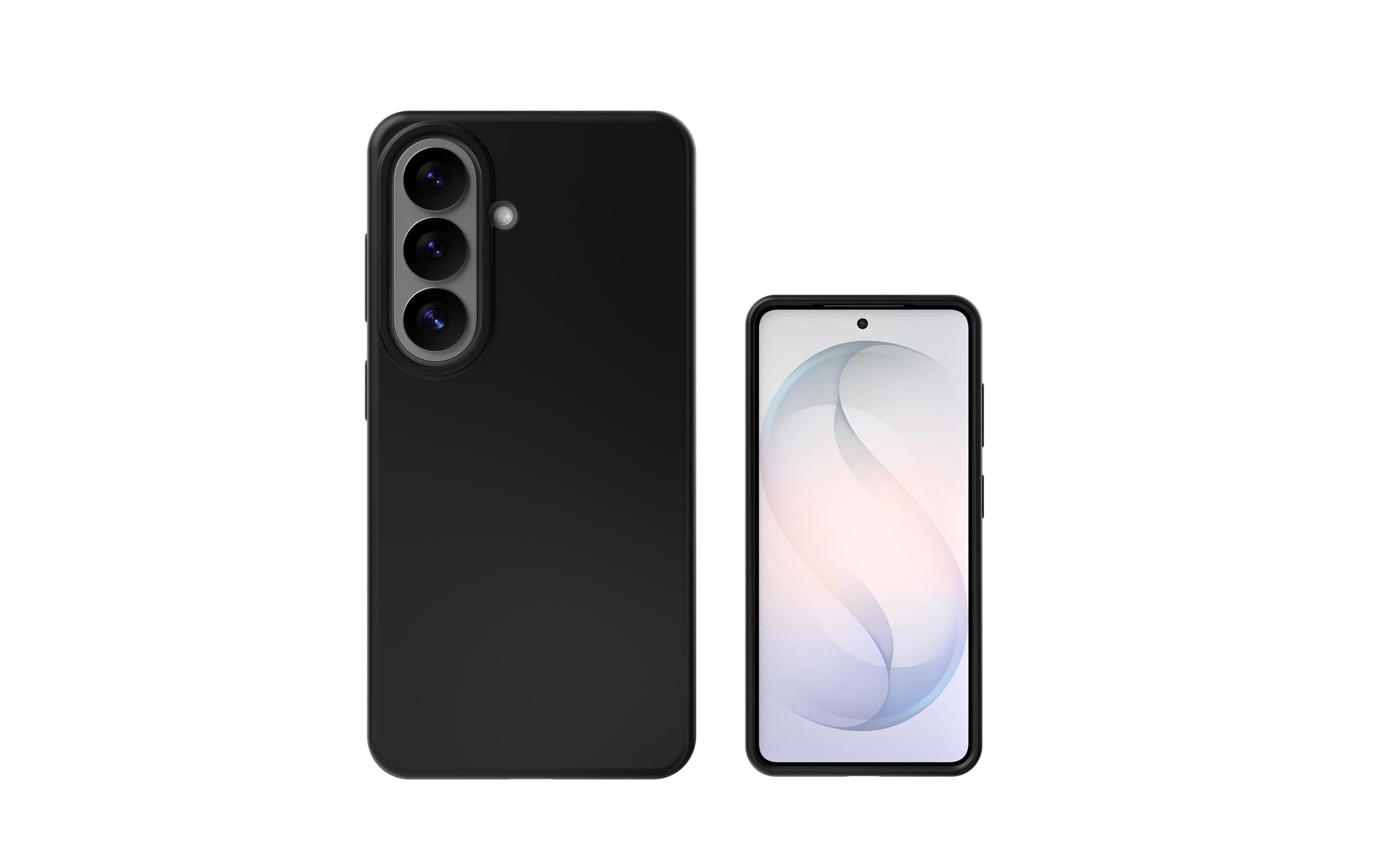 4smarts Backcover – für Samsung Galaxy S26, Silikon+Mikrofaser, Schwarz