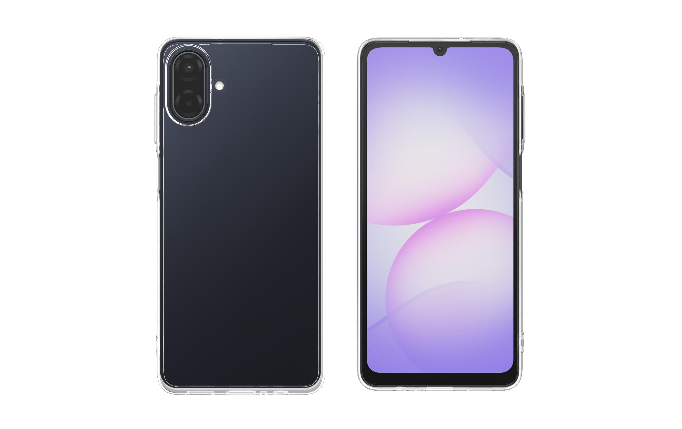4SMARTS 360° Schutzset – Backcover – für Samsung Galaxy A07 5G, Glas+PC, Transparent