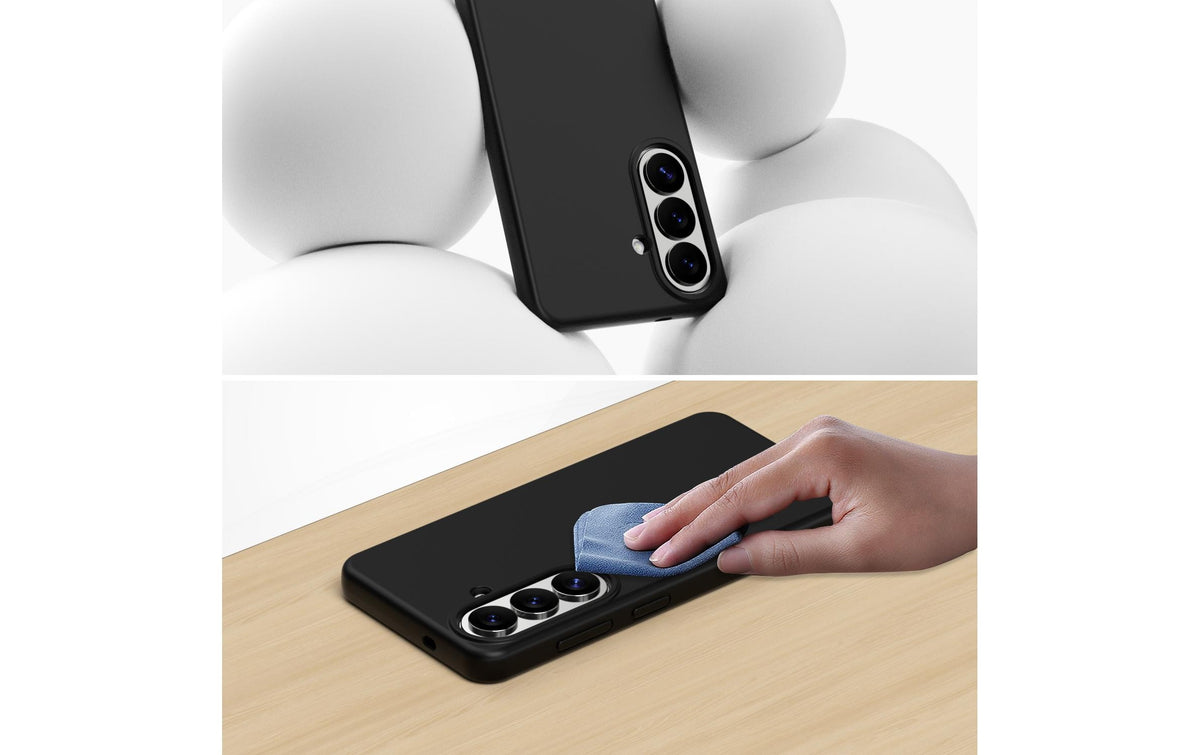 4smarts Backcover – für Samsung Galaxy S26, Silikon+Mikrofaser, Schwarz