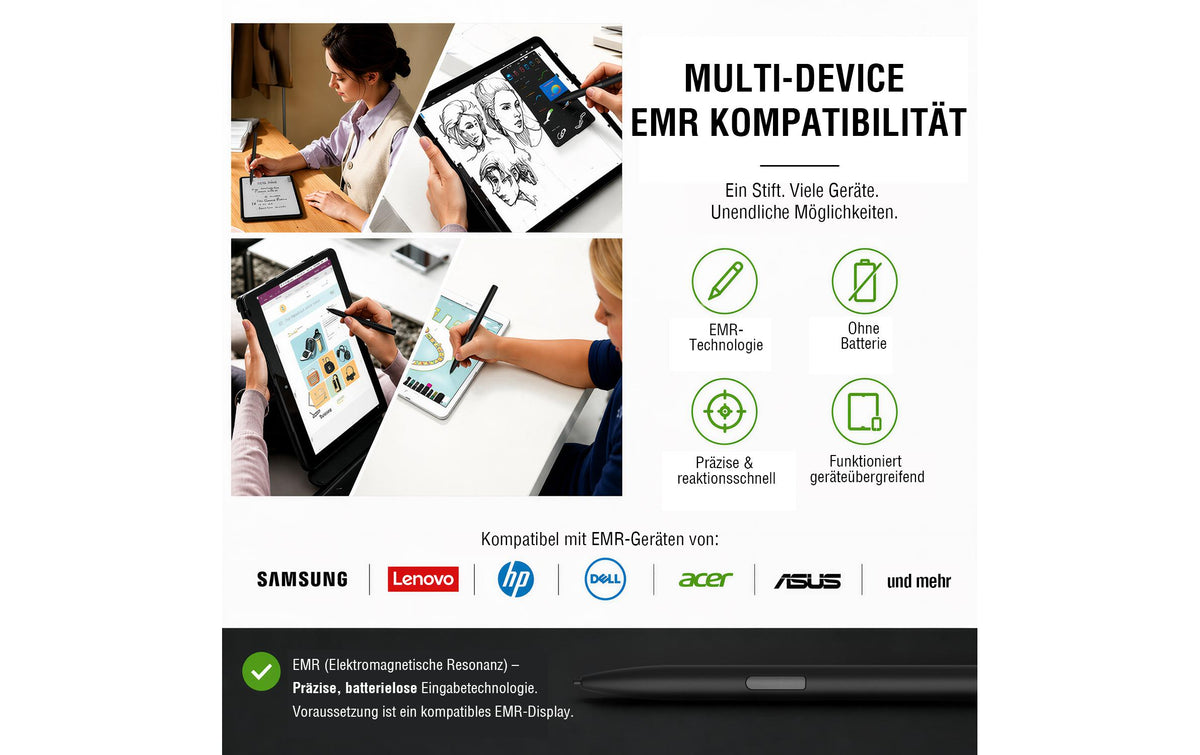 4smarts Eingabestift für EMR-Geräte – Passiv – Schwarz
