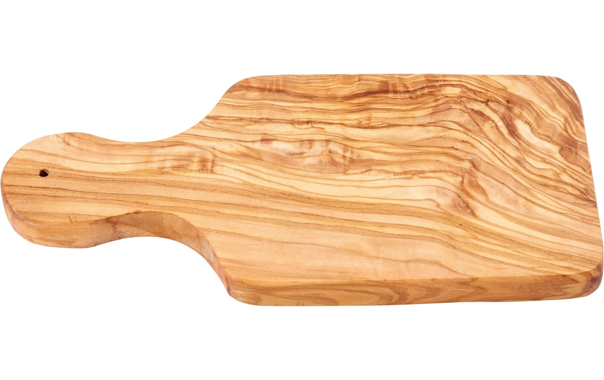 Schwertkrone Schneidebrett 9 × 23 × 1,2 cm, Olivenholz, mit Griffen, Braun
