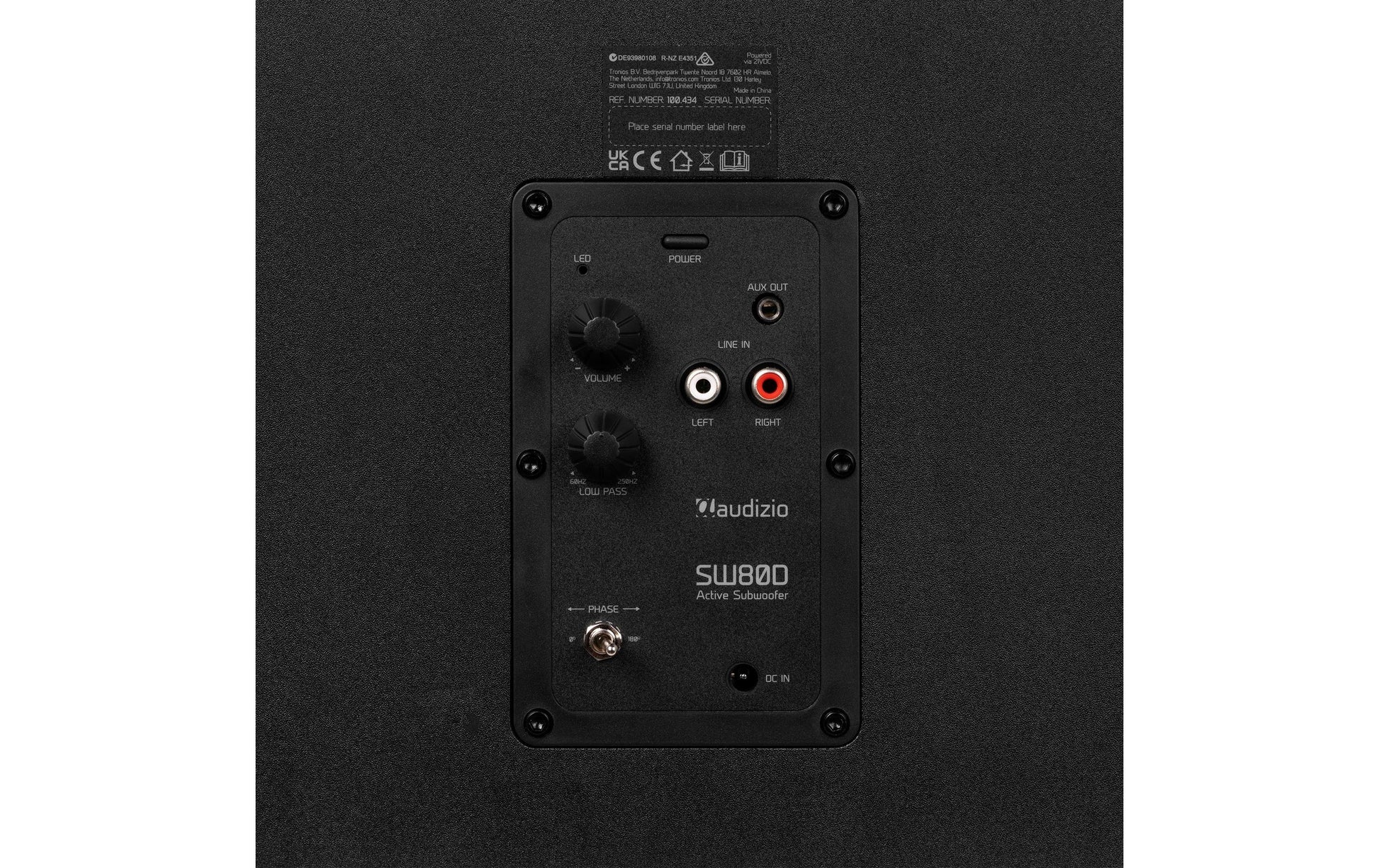 Audizio SW80D – Subwoofer – 160 W, 7,9", Schwarz