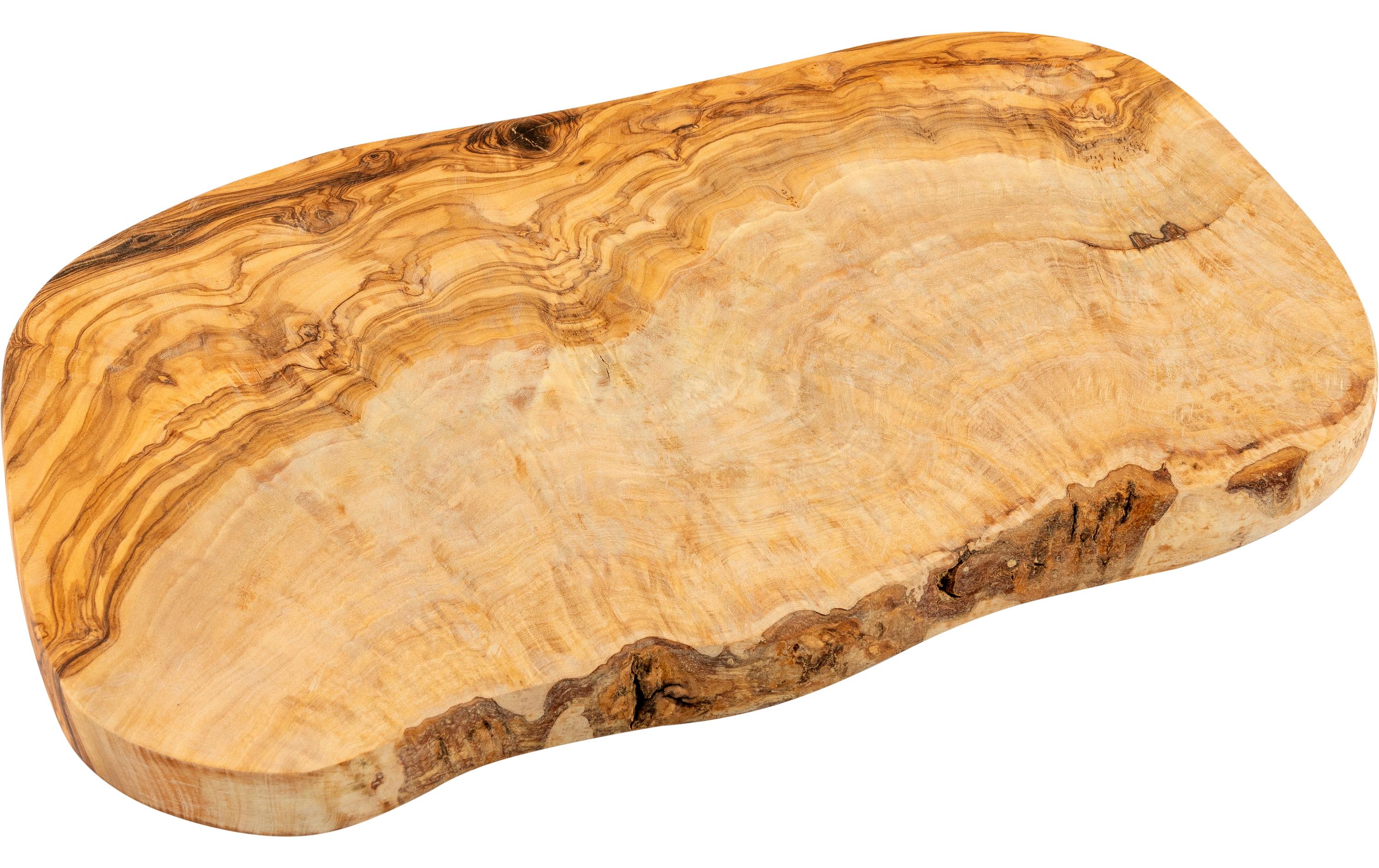 Schwertkrone Schneidebrett 39 × 35 cm, Olivenholz, Braun
