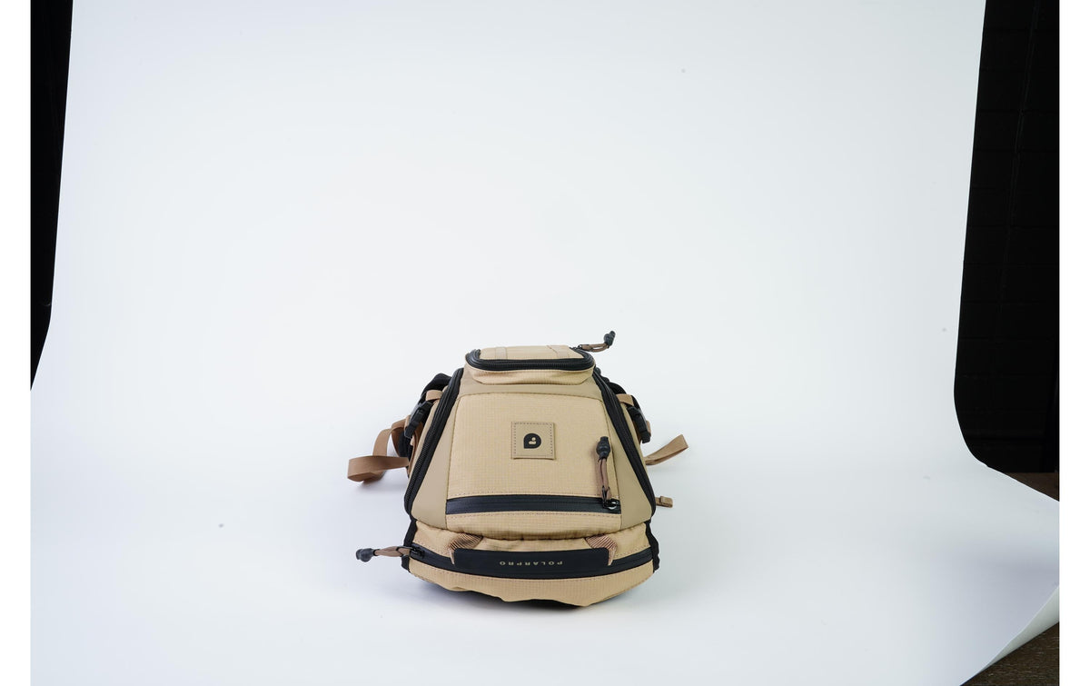 PolarPro RoadRunner 8L Kamerarucksack – 3 Objektive, Tablet-Fach – für Digitalkamera – Sand