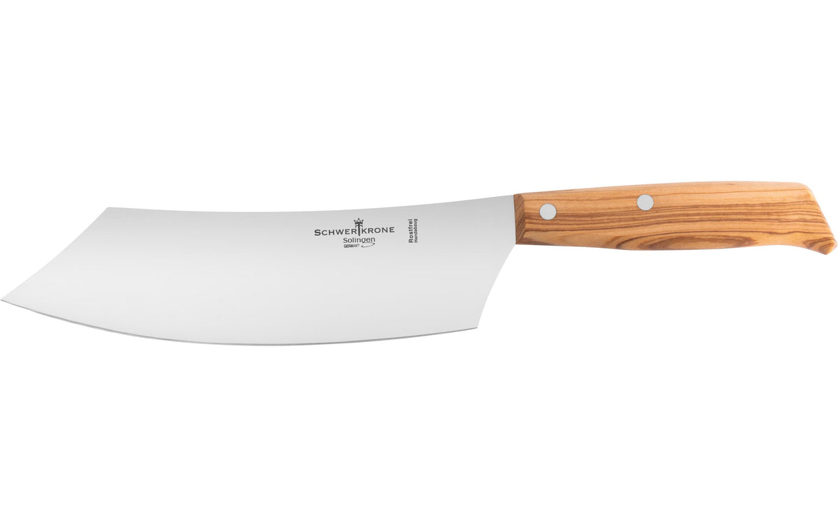 Schwertkrone Tranchiermesser 22 cm, Edelstahl, Olivenholz
