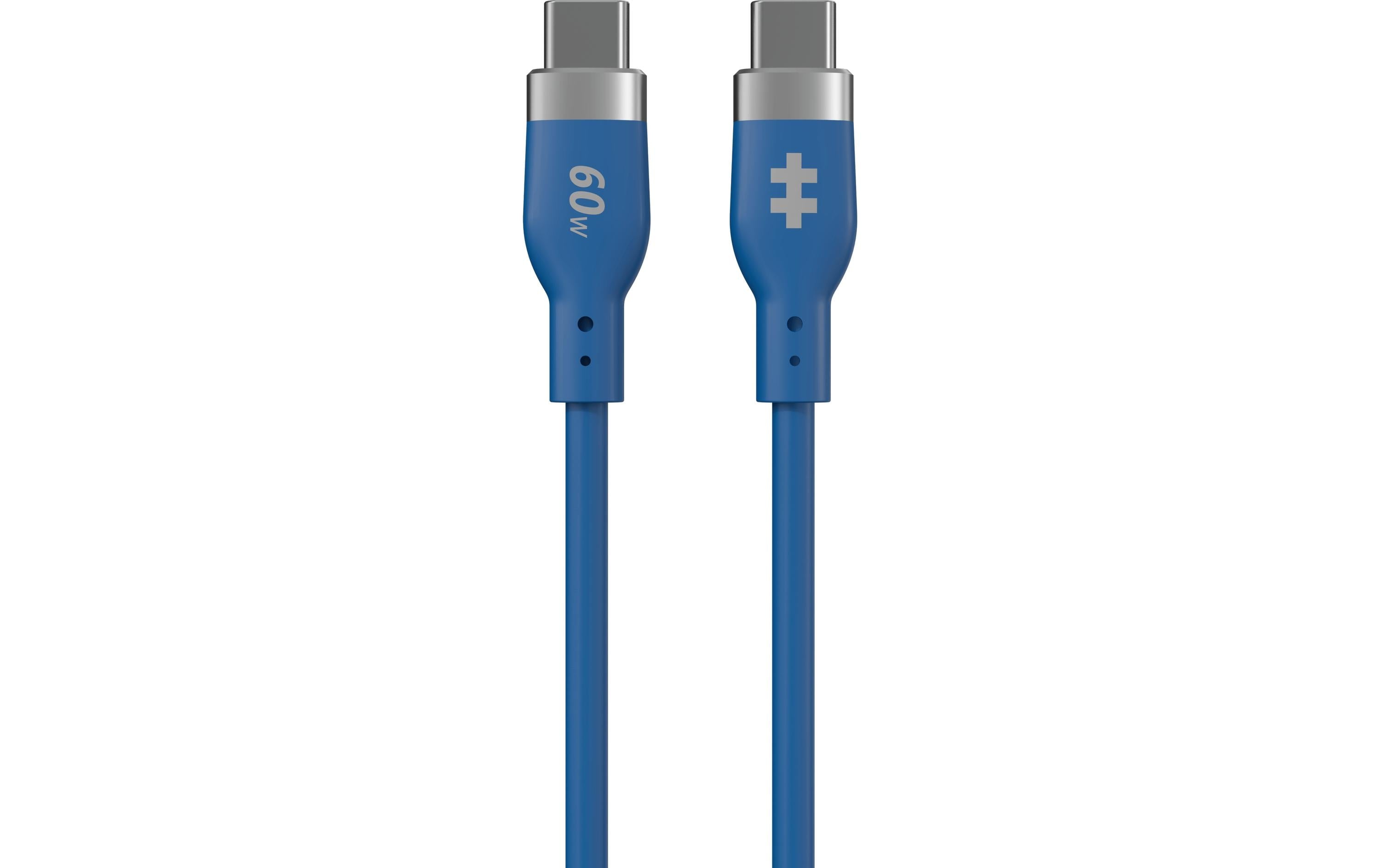 Hyper USB-C auf USB-C Kabel – USB 2.0 (480 Mbps) – 1,5 m – PD 60 W – Silikon – Blau