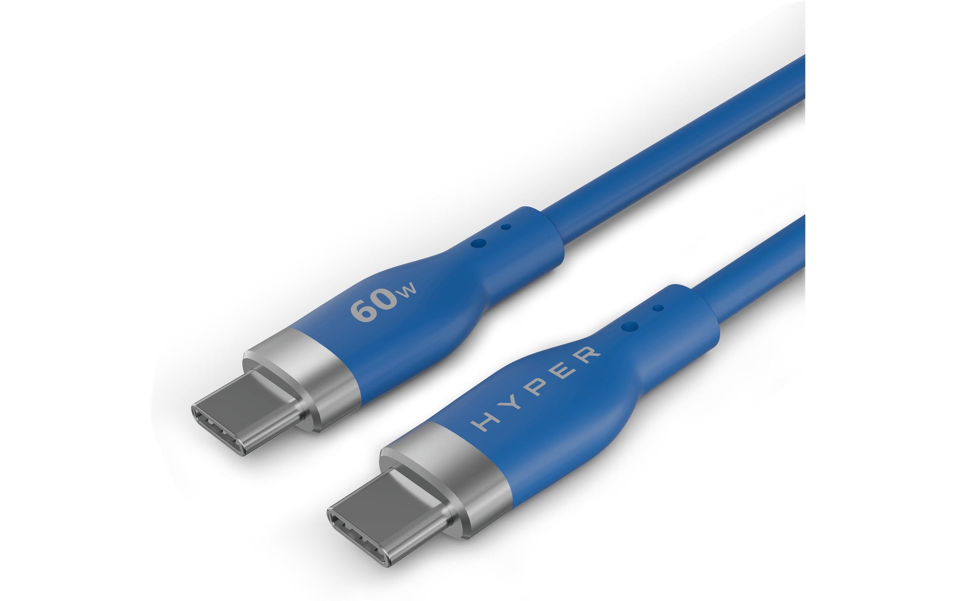 Hyper USB-C auf USB-C Kabel – USB 2.0 (480 Mbps) – 1,5 m – PD 60 W – Silikon – Blau