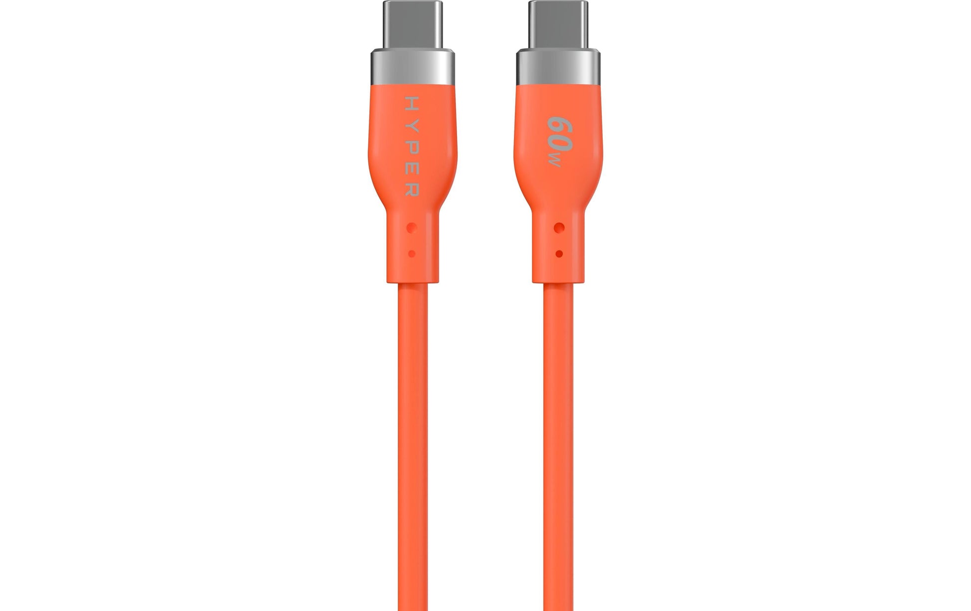 Hyper USB-C auf USB-C Kabel – USB 2.0 (480 Mbit/s) – 1,5 m – PD 60 W – Silikon – Orange