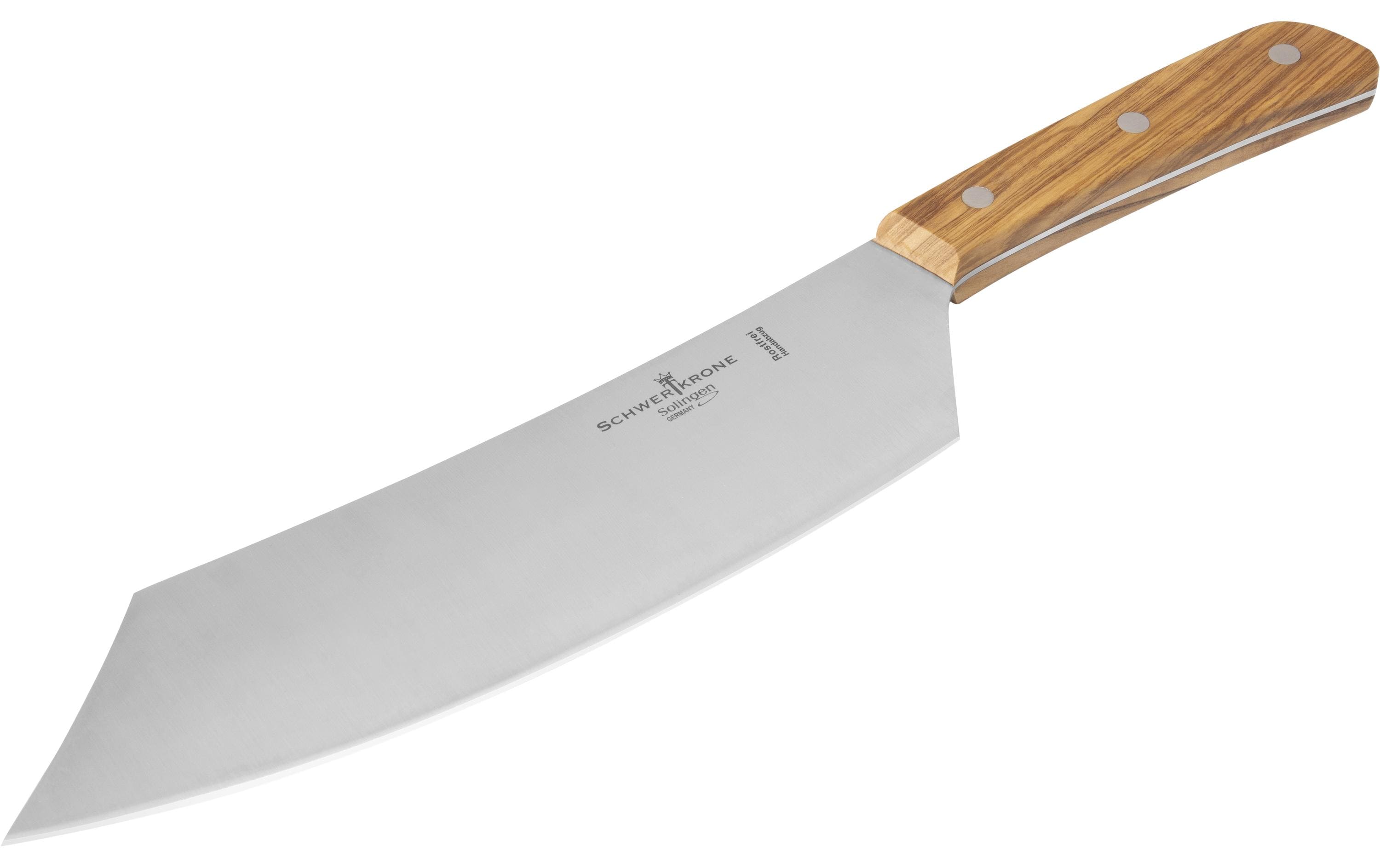 Schwertkrone Küchenmesser 23 cm, Edelstahl, Olivenholz