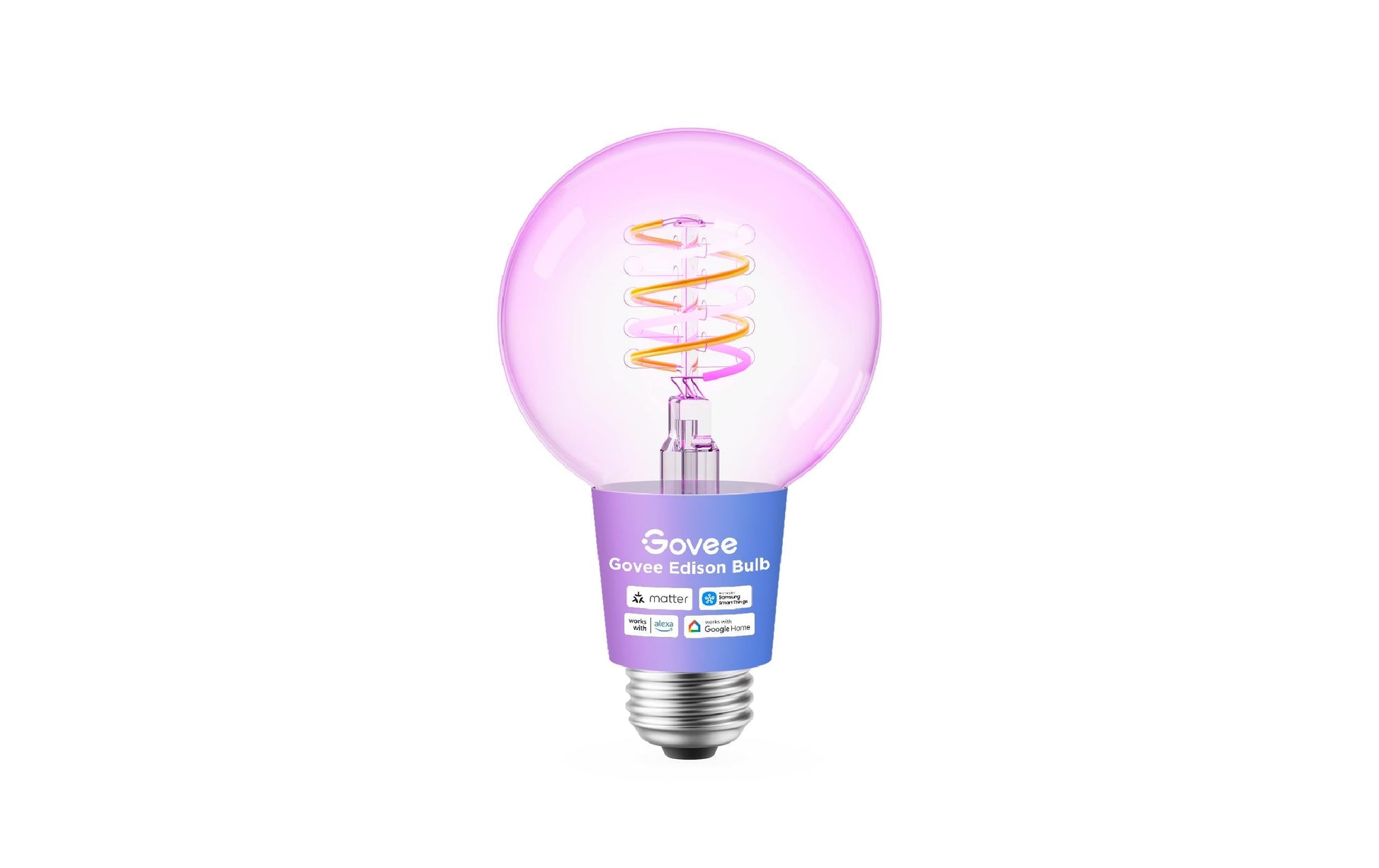 Govee Smart-Leuchtmittel E27 G25 – 500 lm, 2700–6500 K/mehrfarbig, dimmbar, matt