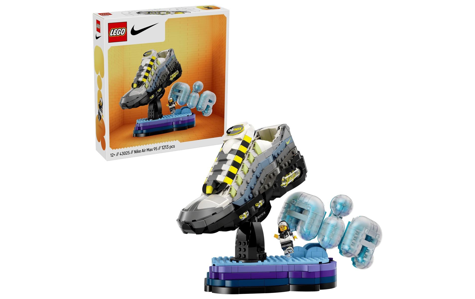 LEGO Nike Air Max 95 3D Puzzle – Icons – 1213 Teile – 28 × 22 × 16 cm – ab 12 Jahren