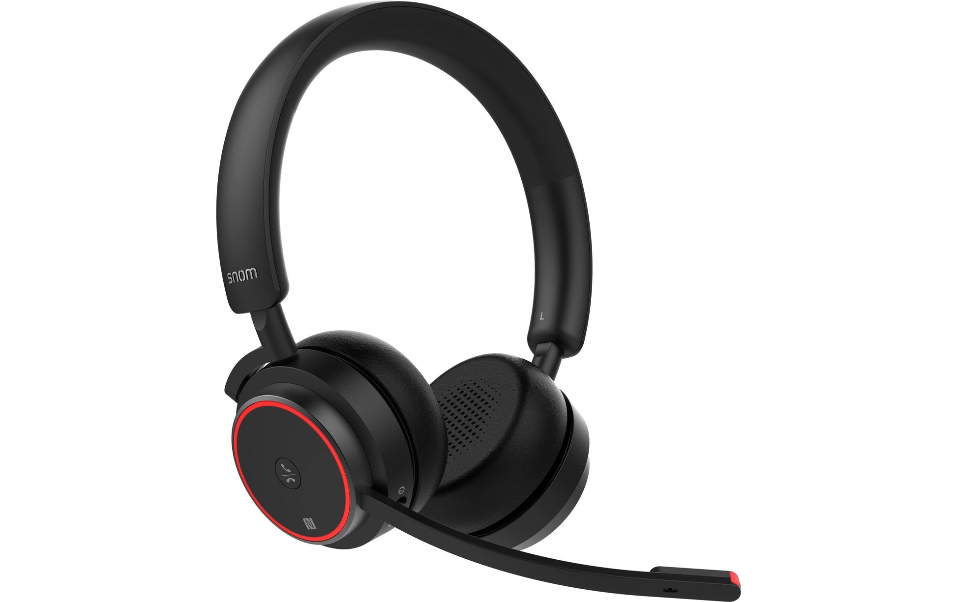 Snom A350D Office-Headset – Over-Ear, Stereo, BT, ANC, Schwarz