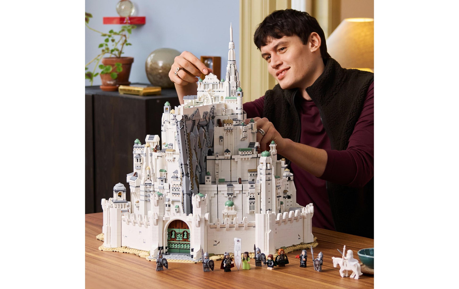 LEGO Icons Der Herr der Ringe: Minas Tirith 3D-Puzzle – 8278 Teile – 52,3×37,8×37,8 cm – ab 18 Jahren