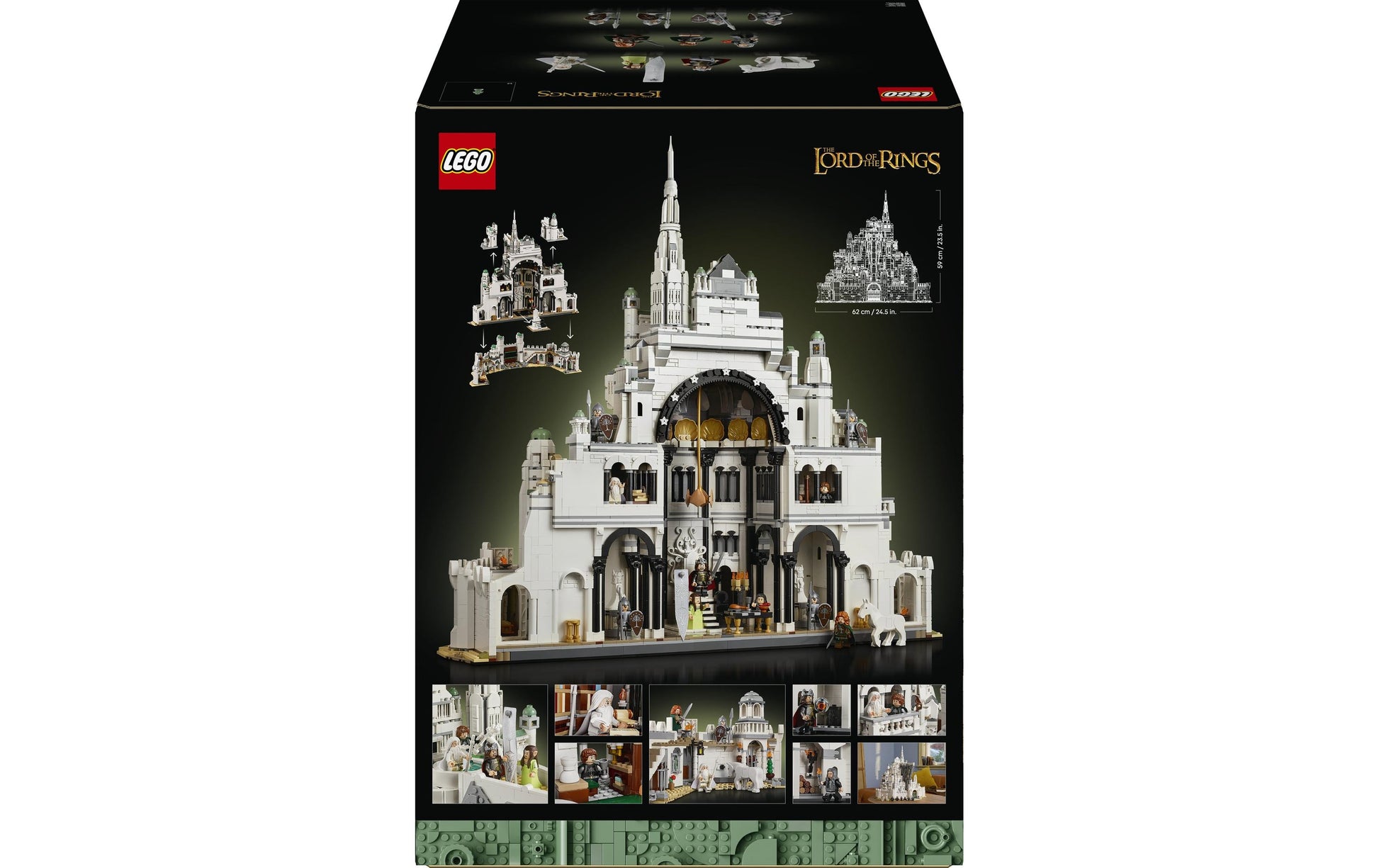 LEGO Icons Der Herr der Ringe: Minas Tirith 3D-Puzzle – 8278 Teile – 52,3×37,8×37,8 cm – ab 18 Jahren