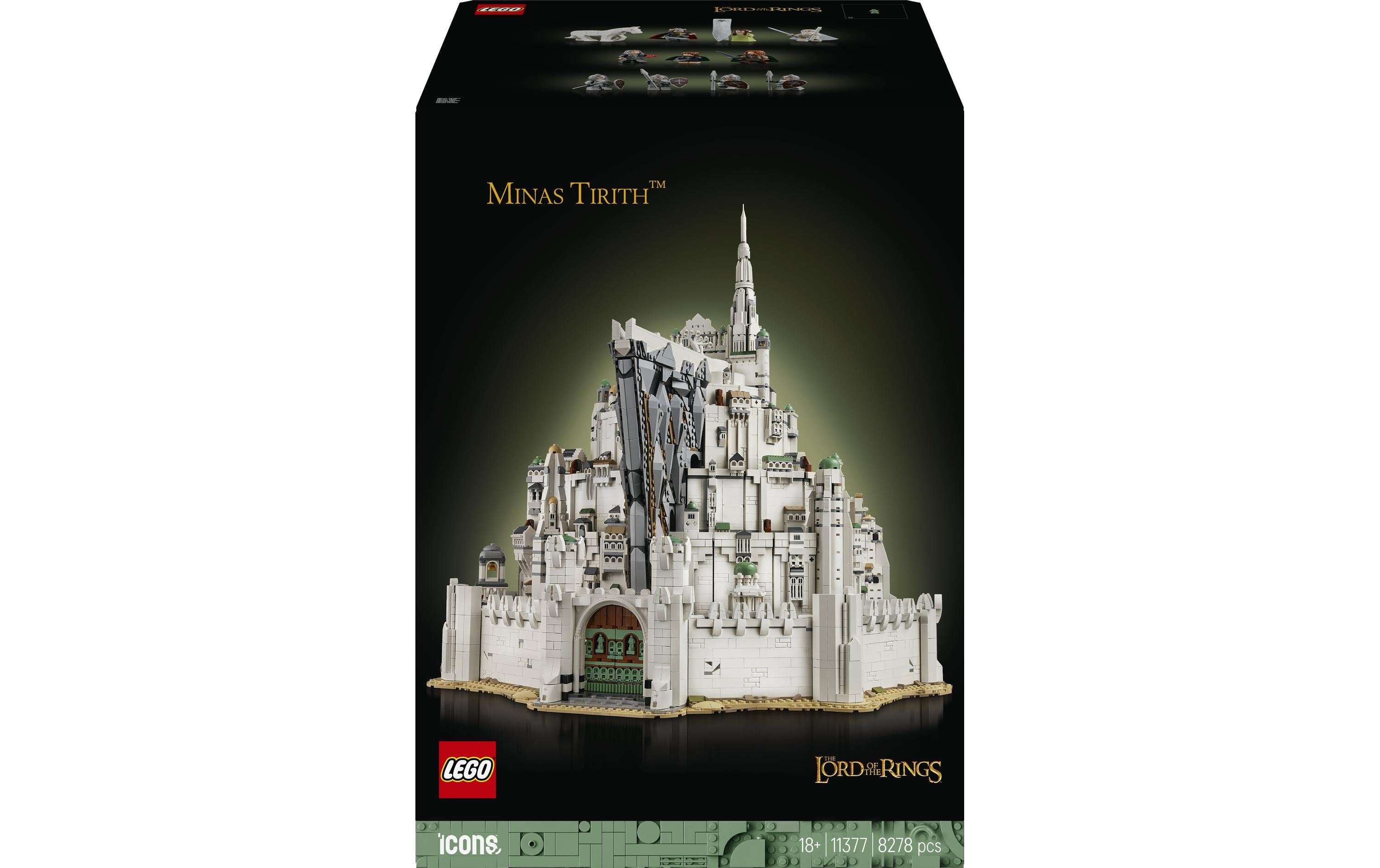 LEGO Icons Der Herr der Ringe: Minas Tirith 3D-Puzzle – 8278 Teile – 52,3×37,8×37,8 cm – ab 18 Jahren