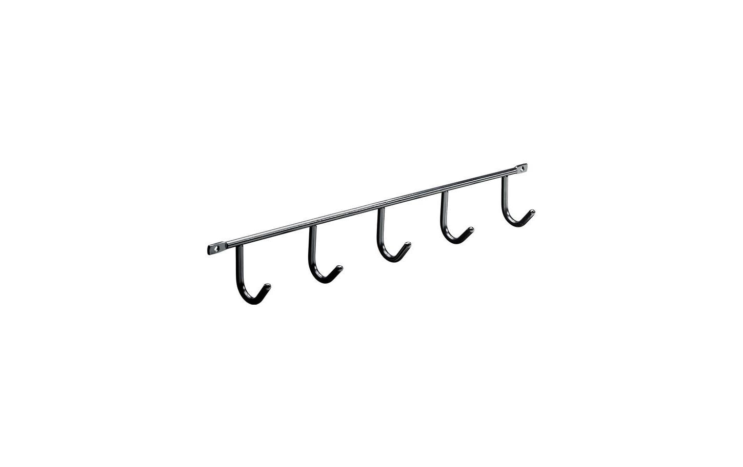Hettich Hakenleiste – Stahl – Schwarz – 350 × 52 × 35 mm