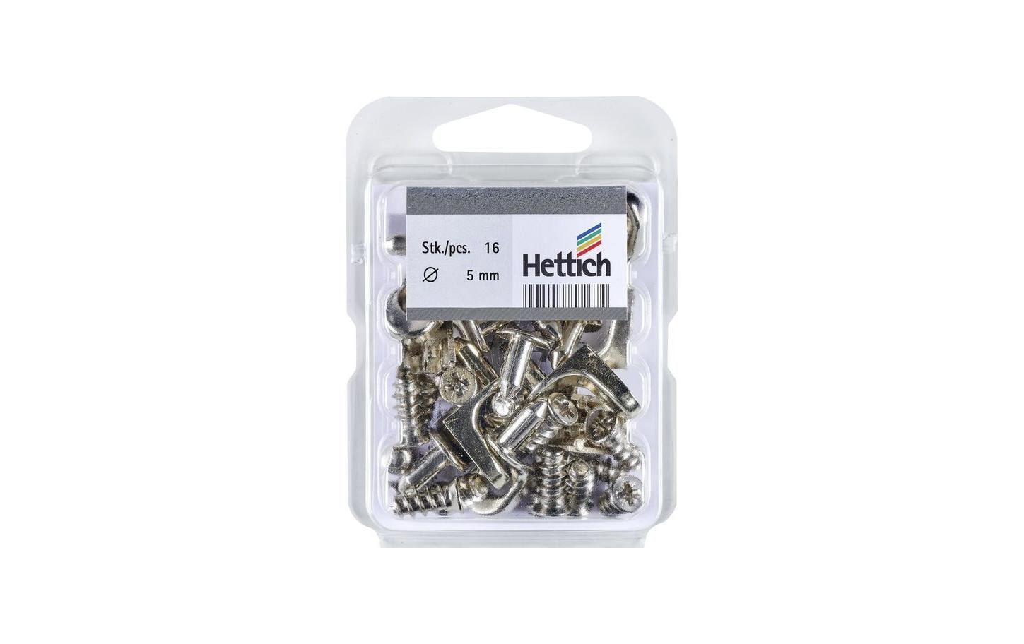 Hettich Tablarträger Ø 5 mm – Stahl, vernickelt