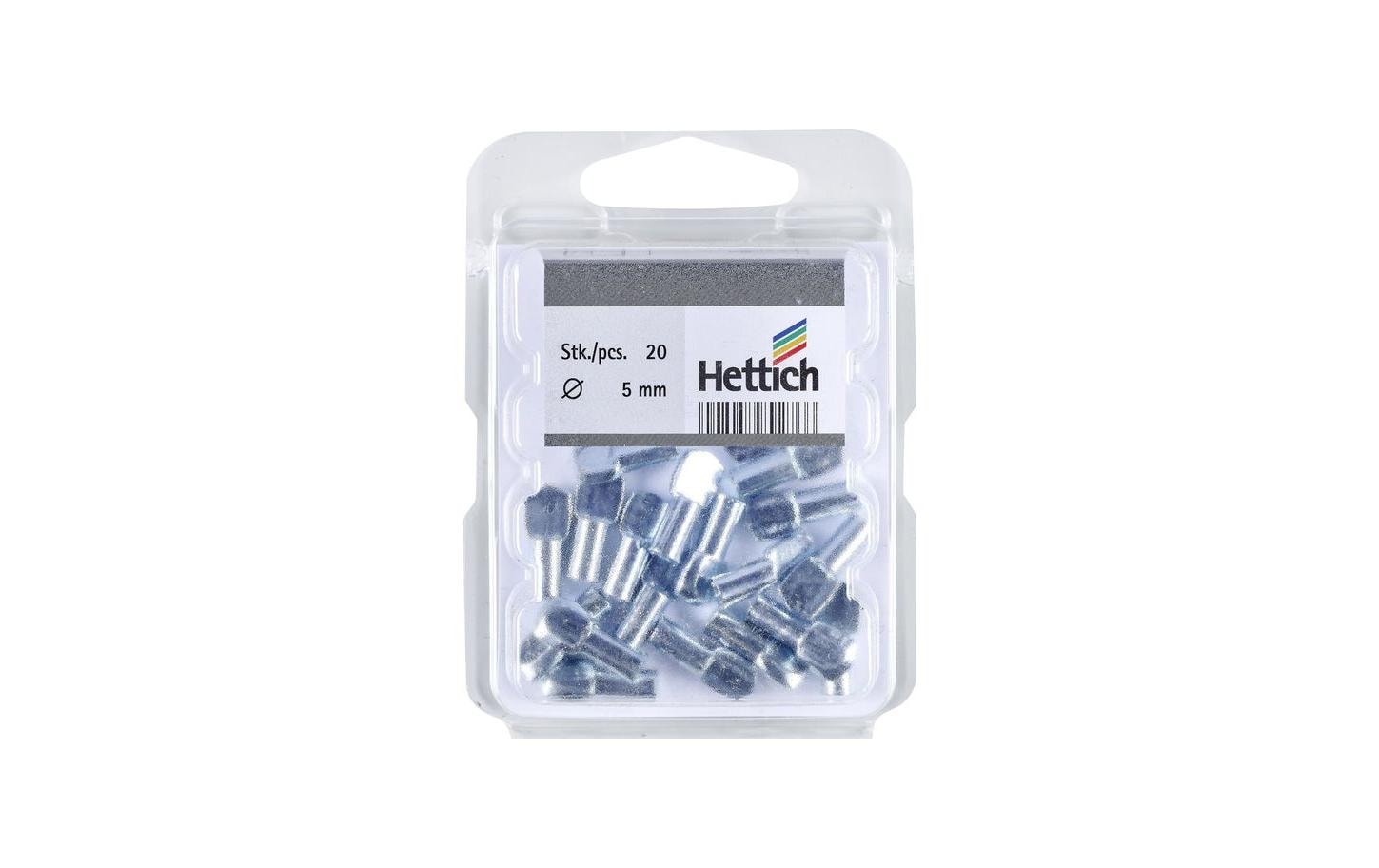 Hettich Tablarträger – 7,1 × 9,0 × 0,5 cm – silber – Stahl, verzinkt – 1 Stk.