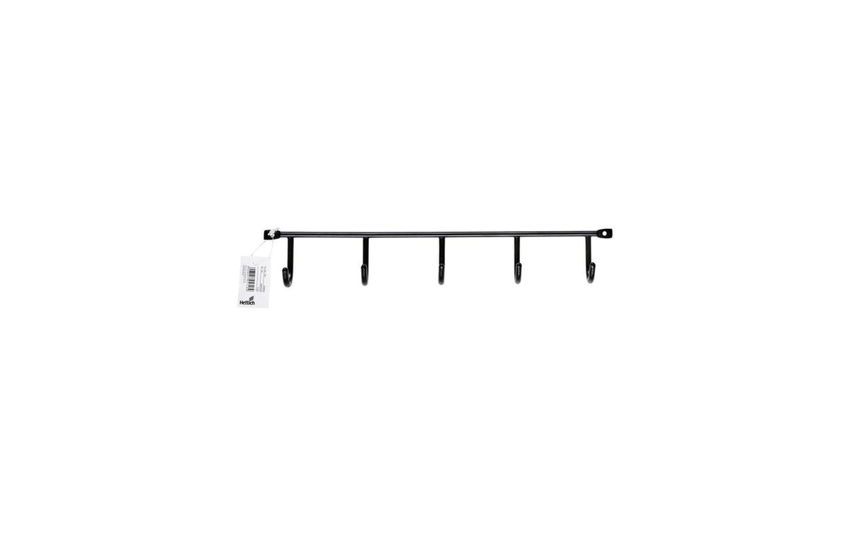 Hettich Hakenleiste – Stahl – Schwarz – 350 × 52 × 35 mm