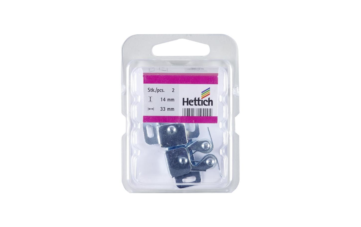 Hettich Schnappverschluss, 14 × 33 × 28 mm, Stahl, verzinkt