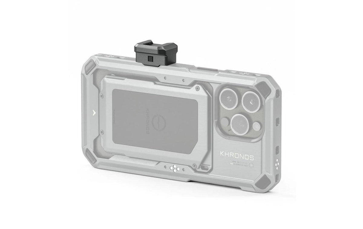 Tilta Khronos Cold Shoe Quick Release – Spezial-Zubehör – Aluminium – für Tilta, iPhone – Space Grau