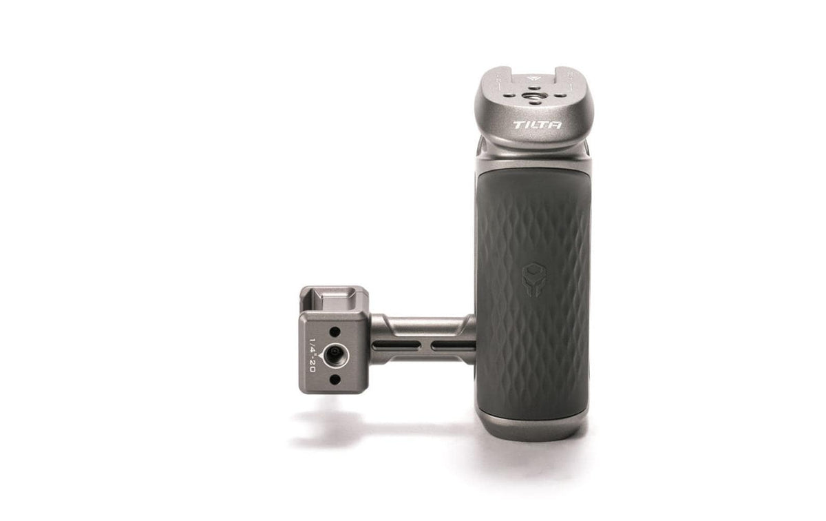 Tilta Xeno Seitengriff – NATO-Schiene, Silikon – für Tilta und andere – Grau