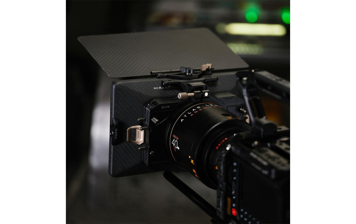Tilta Mirage Pro Matte Box – 4×5,65" Filter-Tray, 114 mm VND, Adapterringe 95/110/114/136 mm – Swing-Away