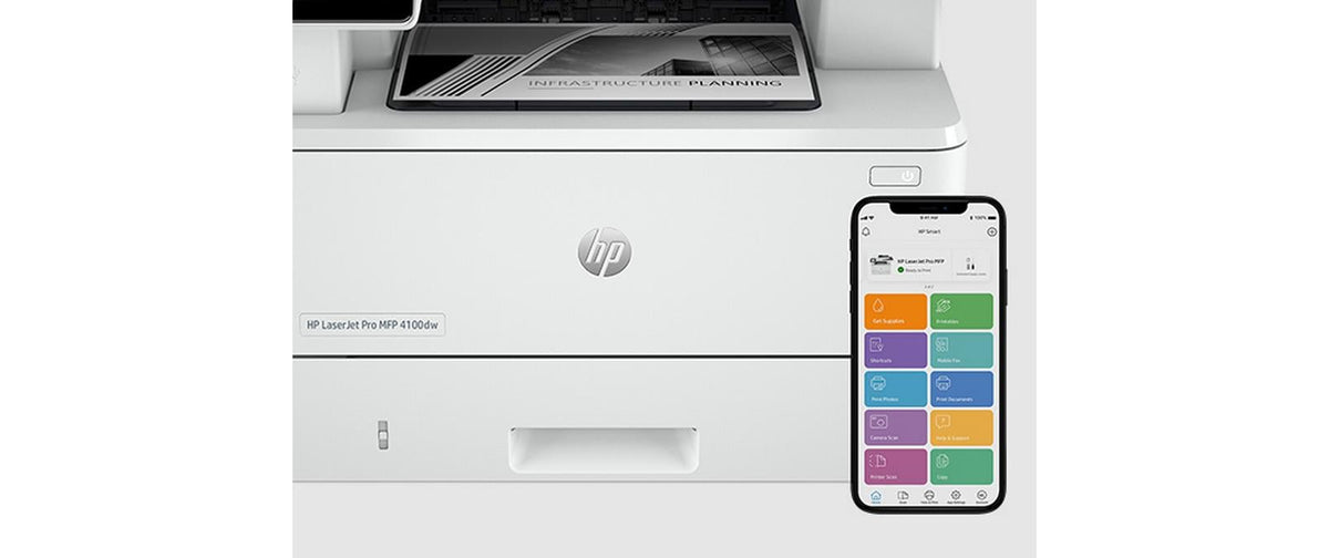HP LaserJet Pro MFP 4113fdw – SW Laser-Multifunktionsdrucker, A4, 4-in-1, Duplex, ADF, WLAN/LAN, AirPrint