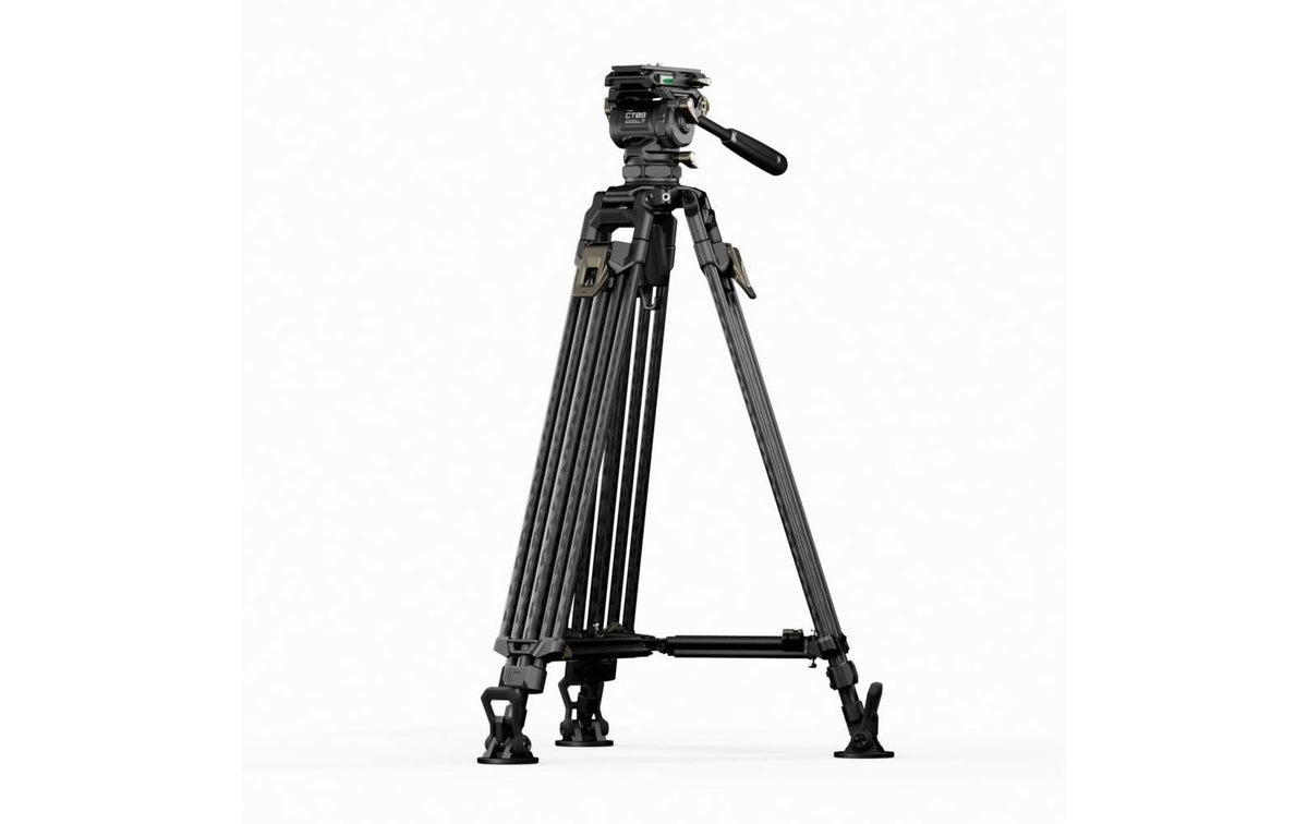 Tilta CT08 Cine Fluidkopf – 75 mm Schale, 2-Stufen, Carbonfaser – für Manfrotto, DJI Arca-Swiss