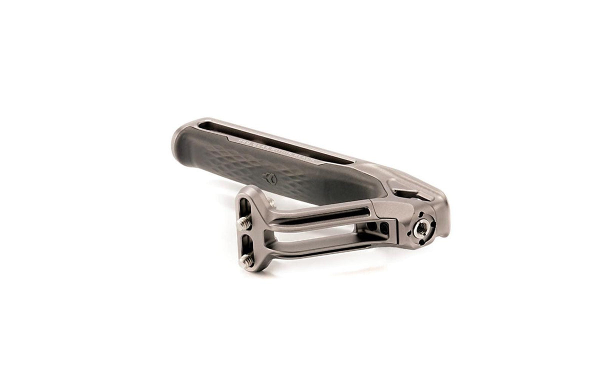 Tilta Xeno Top Handle Griff – zwei 1/4"-20 Schrauben, Silikon, 400 g – für diverse Kameras – Titanium Grau
