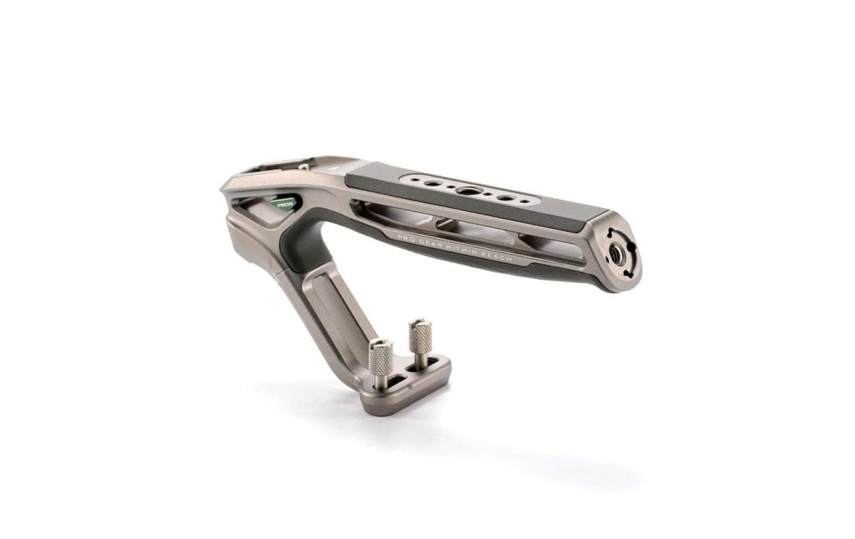 Tilta Xeno Top Handle Griff – zwei 1/4"-20 Schrauben, Silikon, 400 g – für diverse Kameras – Titanium Grau