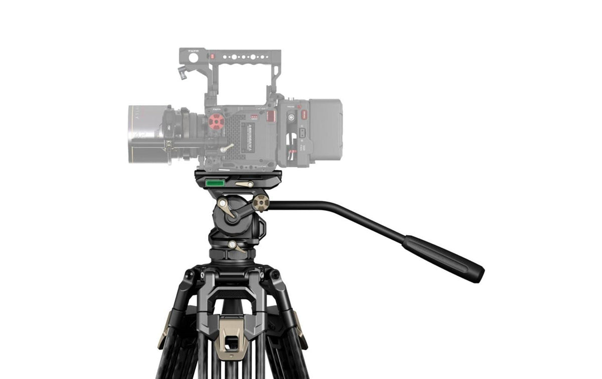 Tilta CT08 Cine Fluidkopf – 75 mm Schale, 2-Stufen, Carbonfaser – für Manfrotto, DJI Arca-Swiss