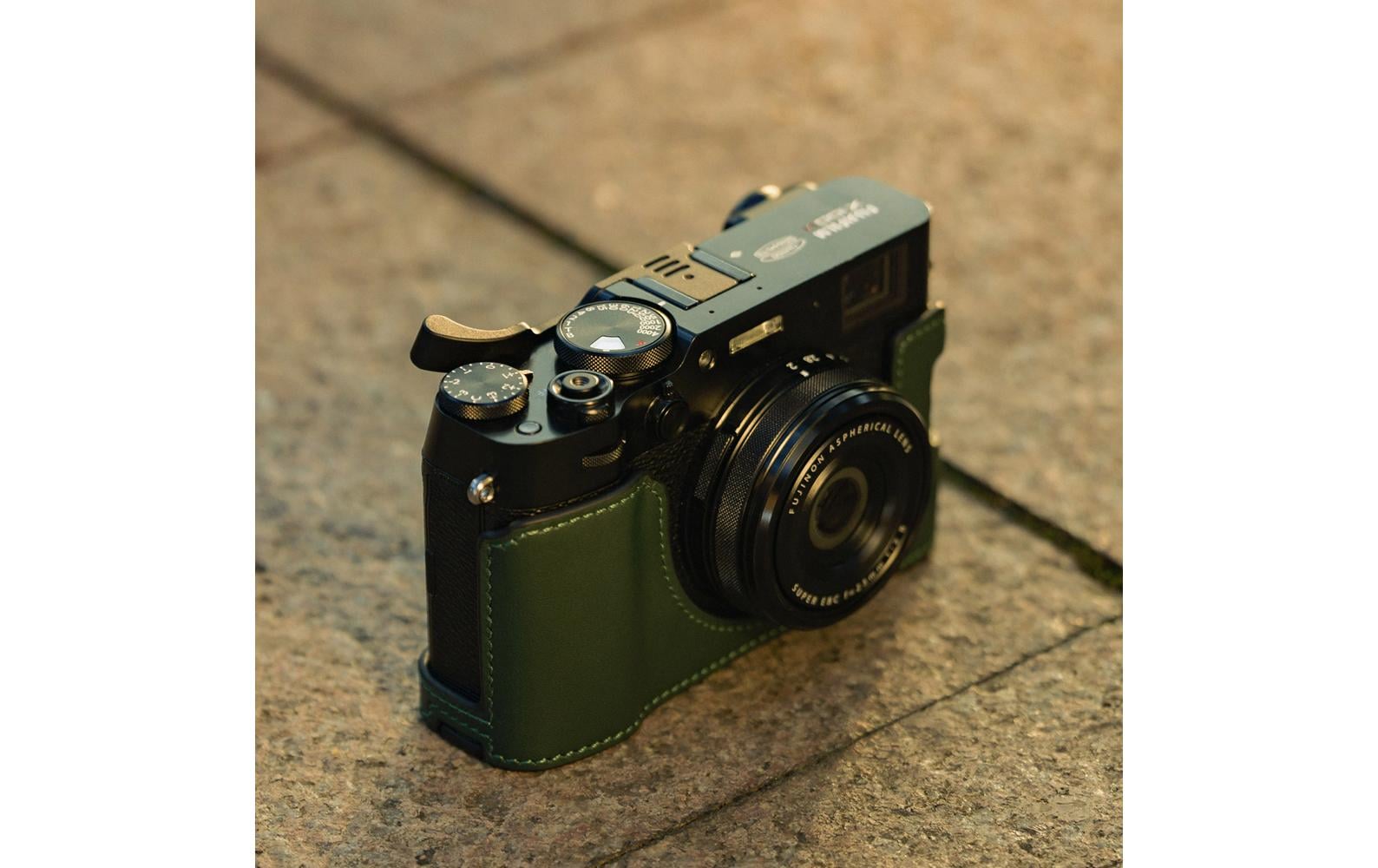 Tilta X100VI Kameratasche – Leder – für Fujifilm X100 VI – Grün