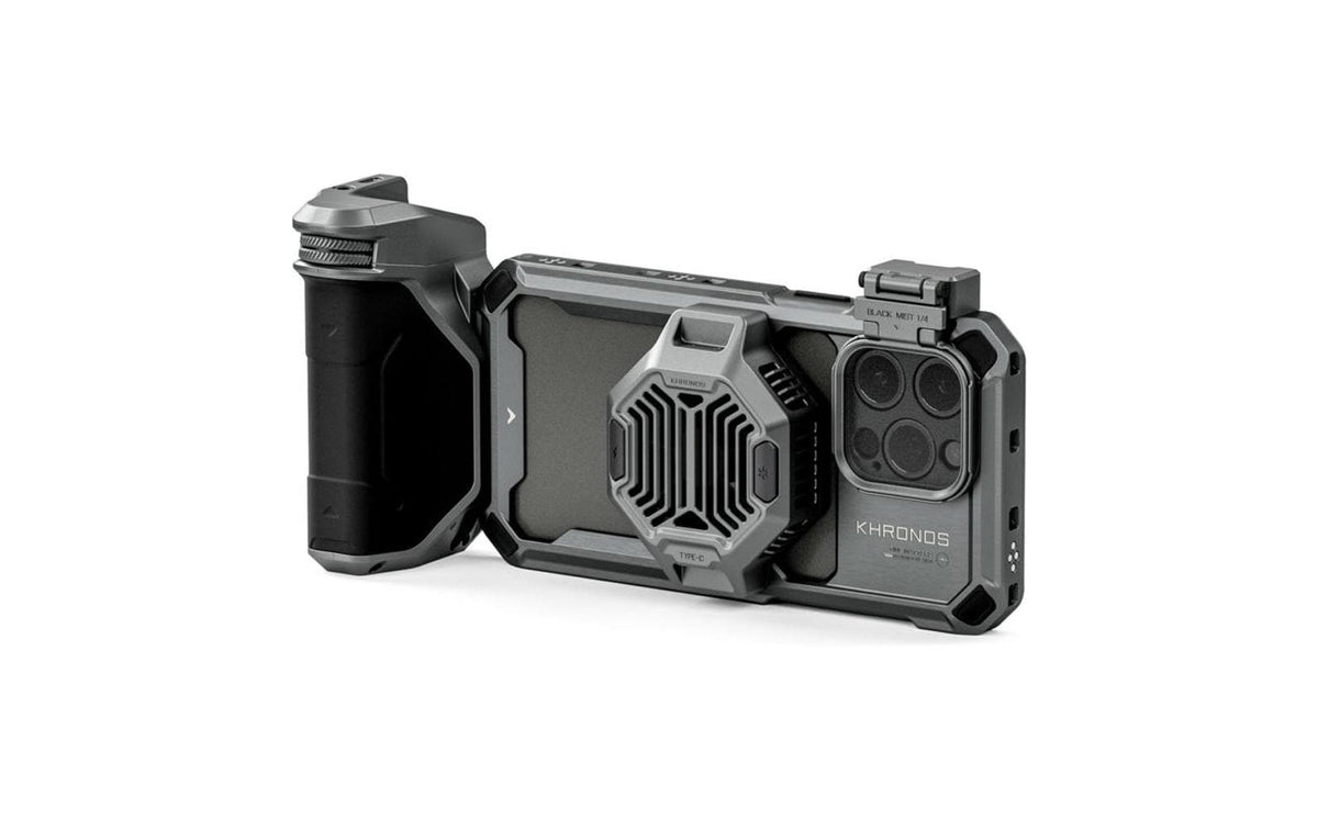 Tilta Khronos Advanced Kit Smartphone-Rig – 255 × 255 mm, 1590 g – für Apple iPhone 15 Pro – Grau