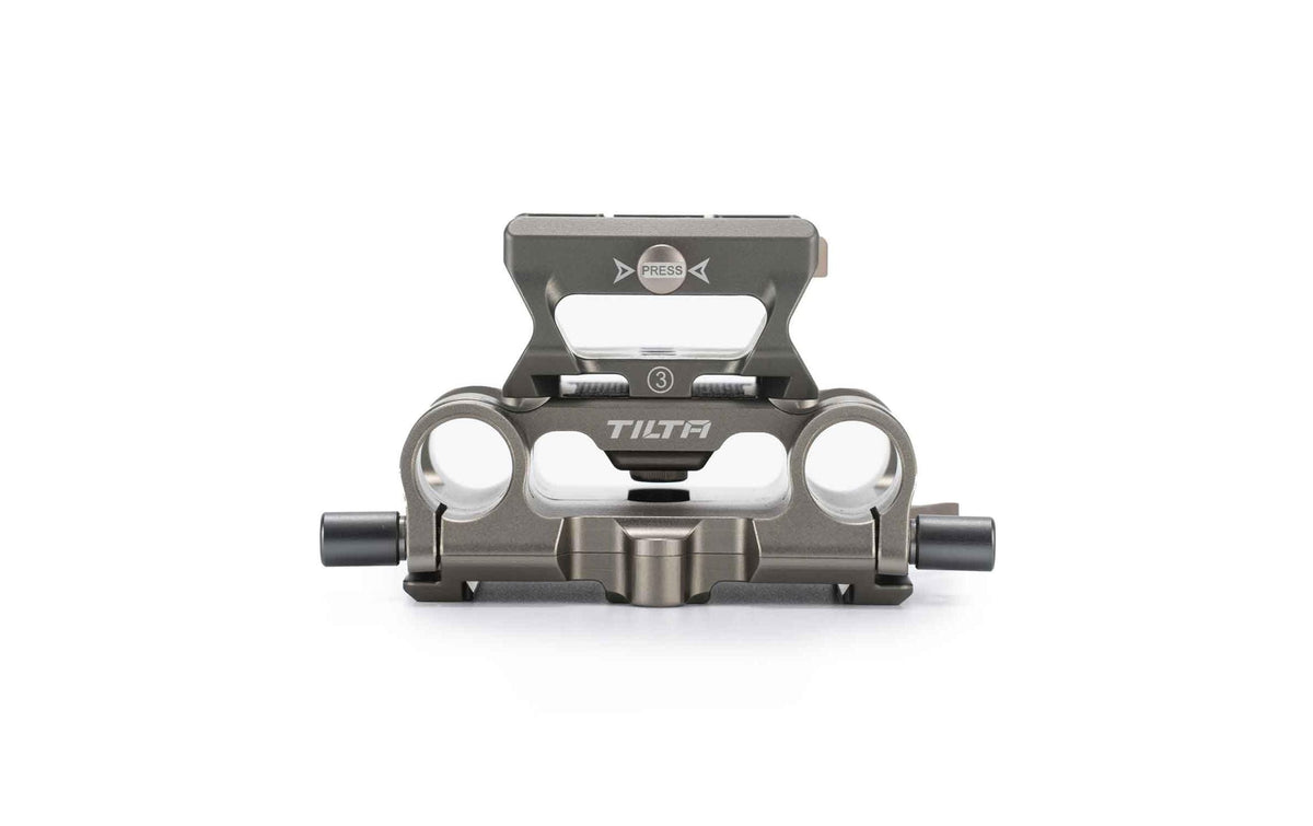 Tilta Baseplate Typ III – Edelstahl – 102 × 76 × 178 mm – 1/4″, 3/8″ Stativgewinde