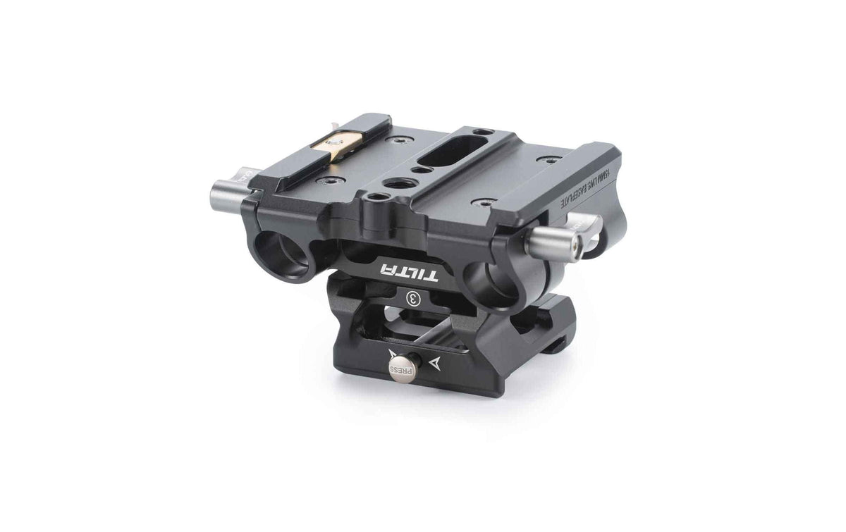 Tilta Baseplate Typ III – 15 mm LWS, Aluminium/Stahl – 1/4", 3/8" Stativgewinde – für diverse Systeme