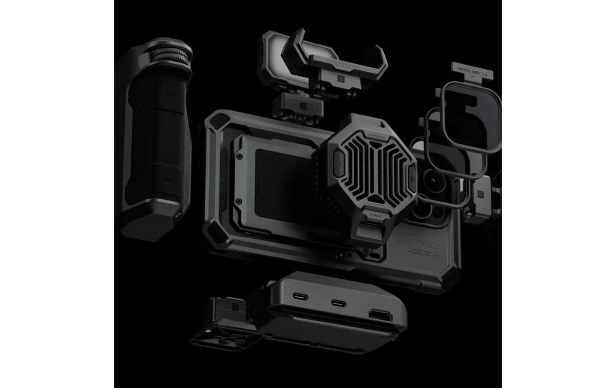 Tilta Khronos Advanced Kit Smartphone-Rig – 255 × 255 mm, 1590 g – für Apple iPhone 15 Pro – Grau