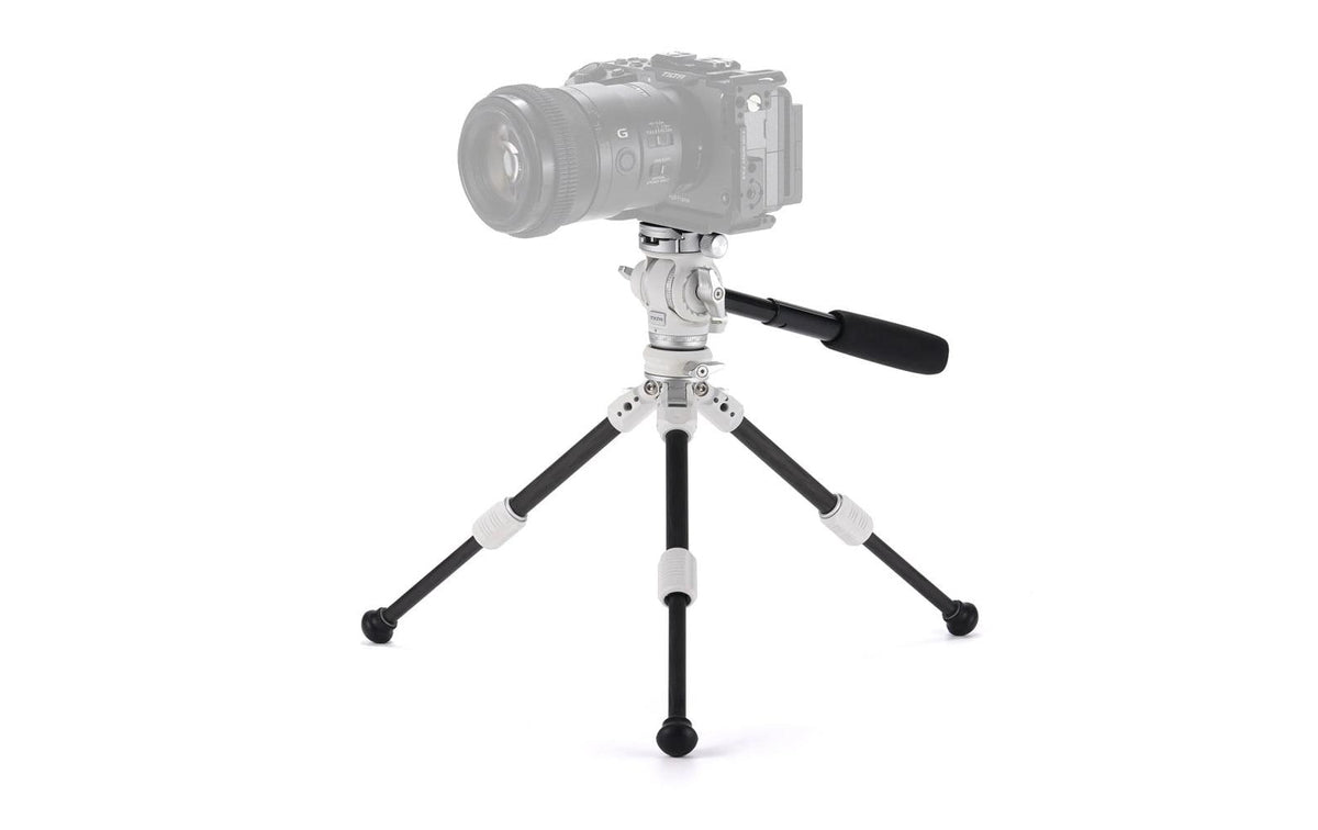 Tilta VT03 Tischstativ – bis 35 cm, 3 kg Traglast, 1/4" Gewinde – Aluminium/Carbon, Weiss