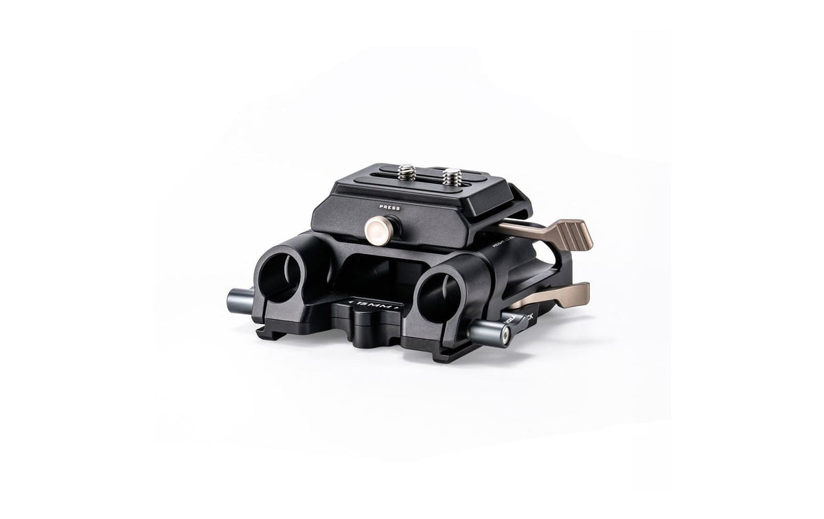 Tilta Baseplate – Arca-kompatibel, höhenverstellbar, 15 mm LWS, 1/4" Stativgewinde – für Tilta und andere – Schwarz