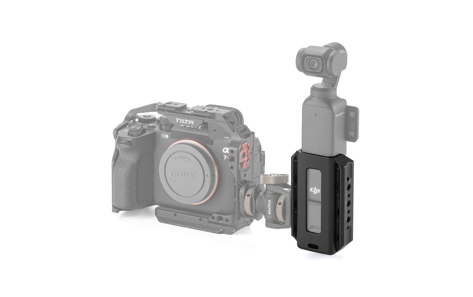 Tilta Zubehör Montage Erweiterung Osmo Halterung – für DJI Osmo Pocket 3 – Schwarz